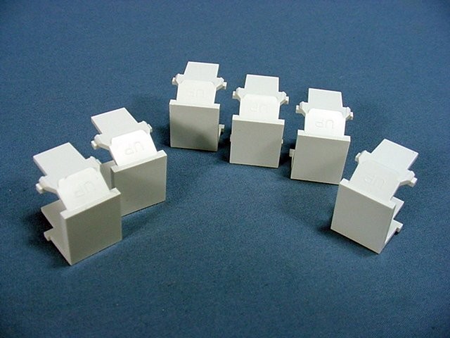 6 Leviton White Quickport Wallplate Blank Filler Inserts 41084-BWB 41084-W