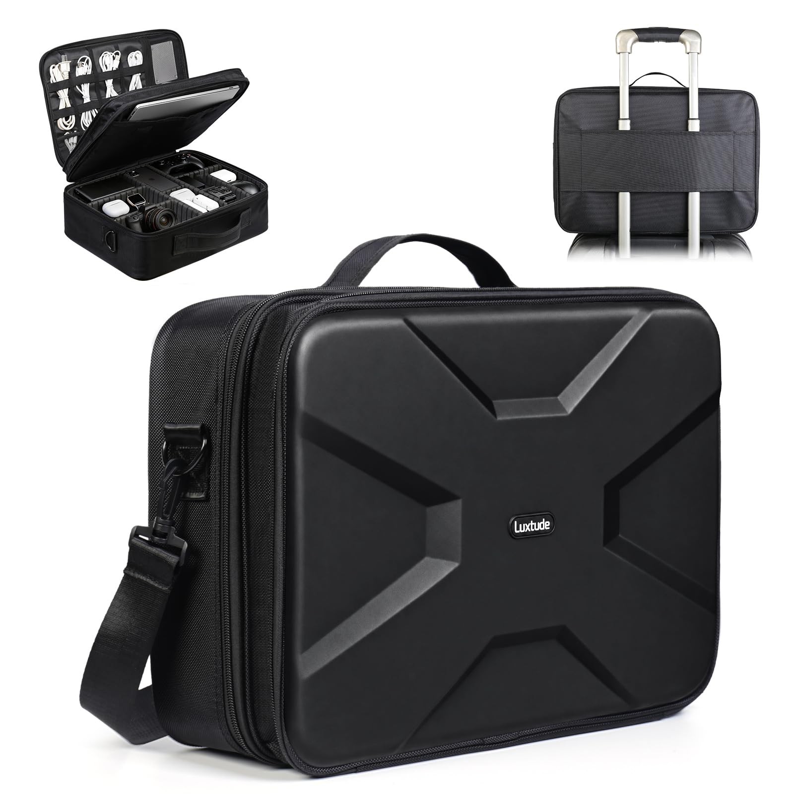 Luxtude Extra Large Electronics Organizer Travel Case, Large Tool Bag
