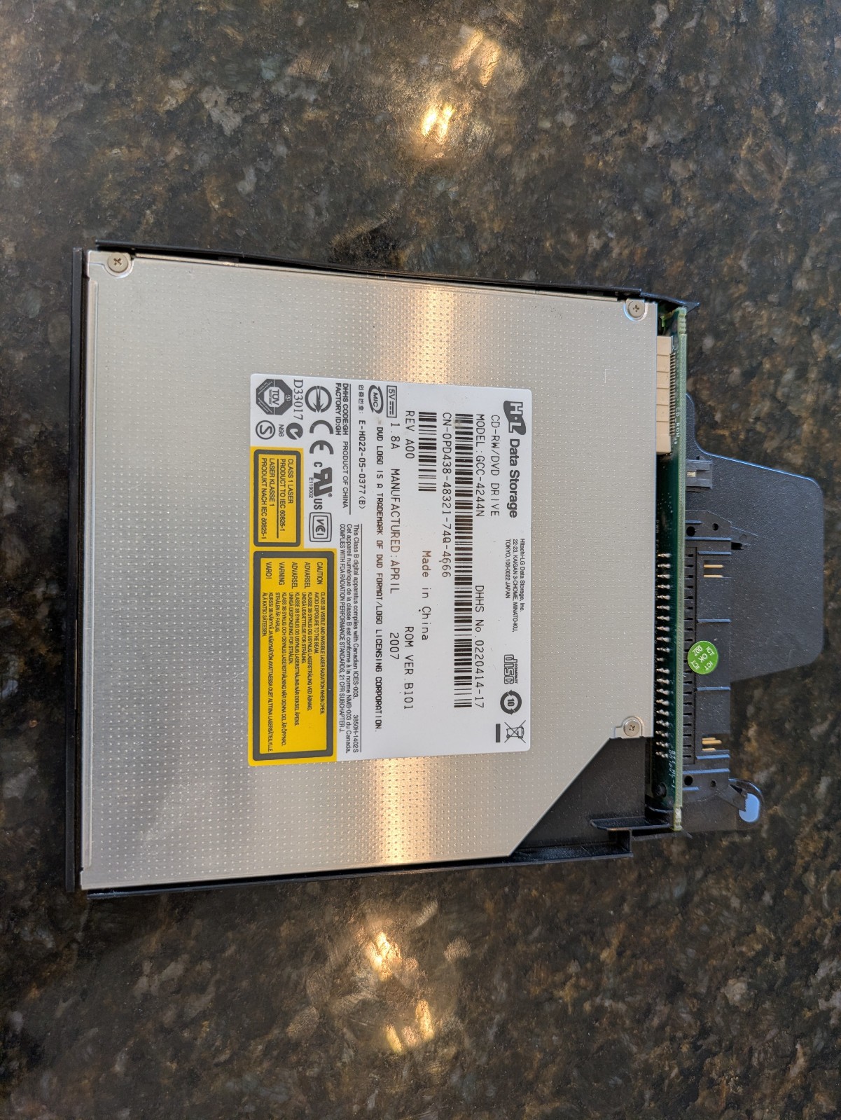 Dell PD438 CD-RW/DVD-ROM Drive w/ TC509 Caddy & IDE Adapter GCC-4244N   1-4
