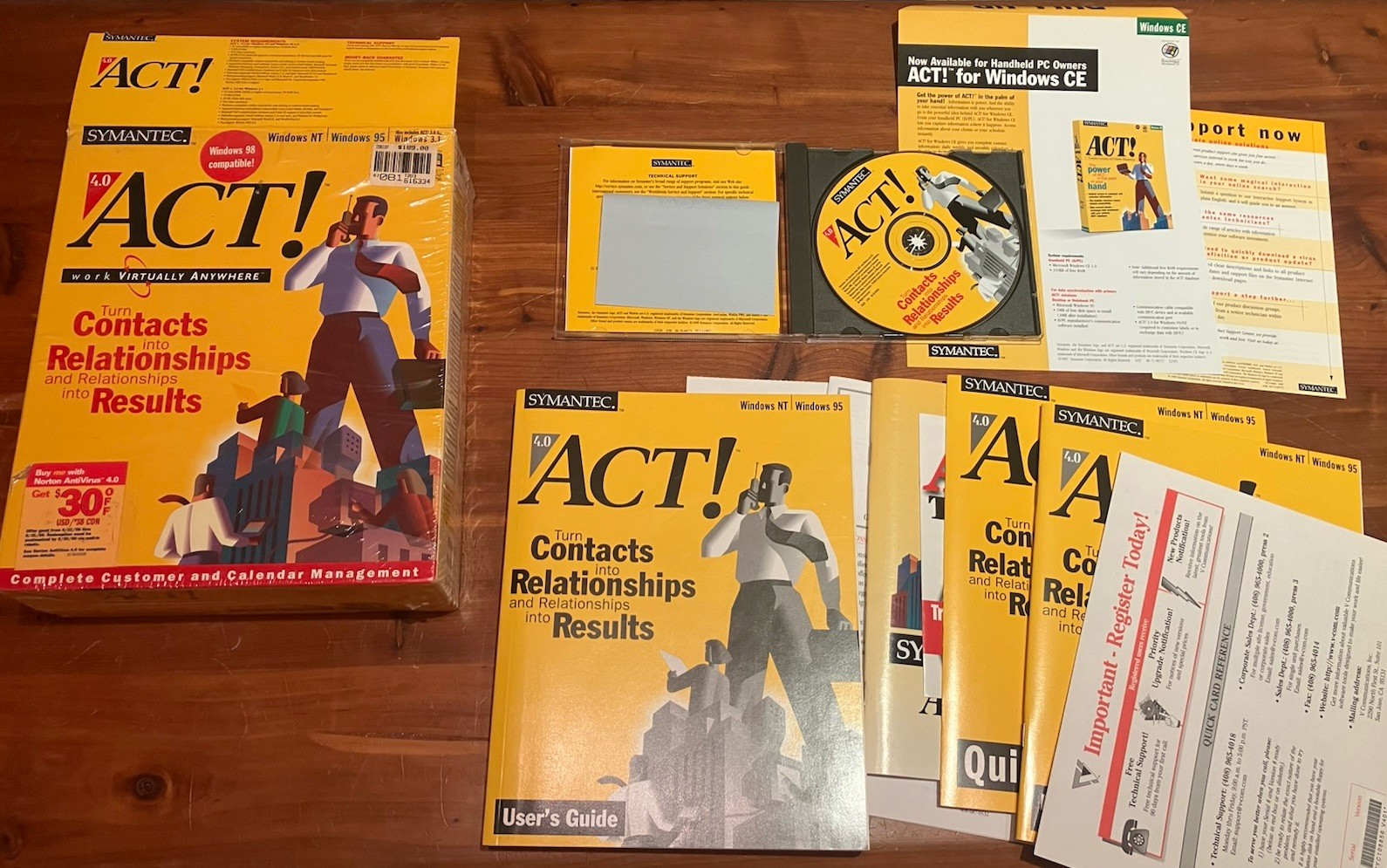 Symantec ACT 4.0 (Vintage, CD-ROM) with Box and Extras