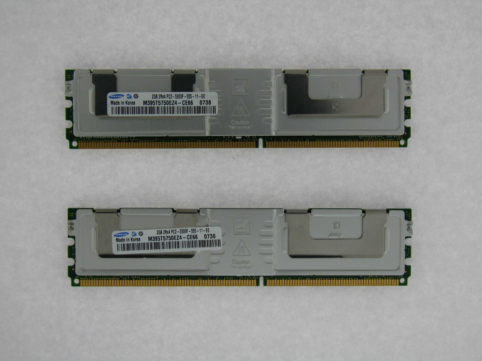 Samsung 4GB 2X 2GB DDR2 PC2-5300FB-DIMM 240Pin 667MHz Server M395T5750EZ4-CE66