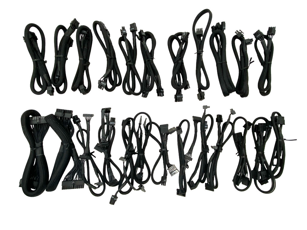 Lot of 24 - Genuine EVGA Gaming Modular Power Supply Cables + Bags - OPEN BOX