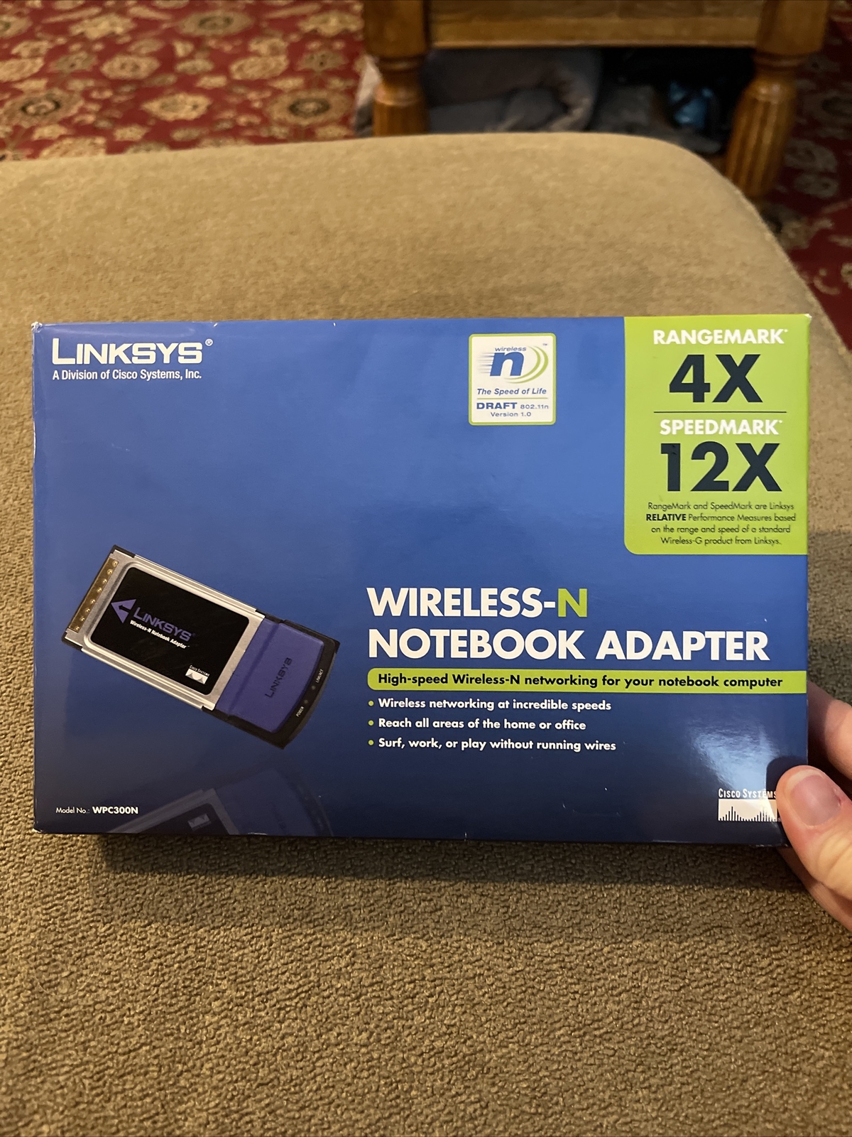 Linksys WPC300N Wireless-N Notebook Adapter New In Box (CC)