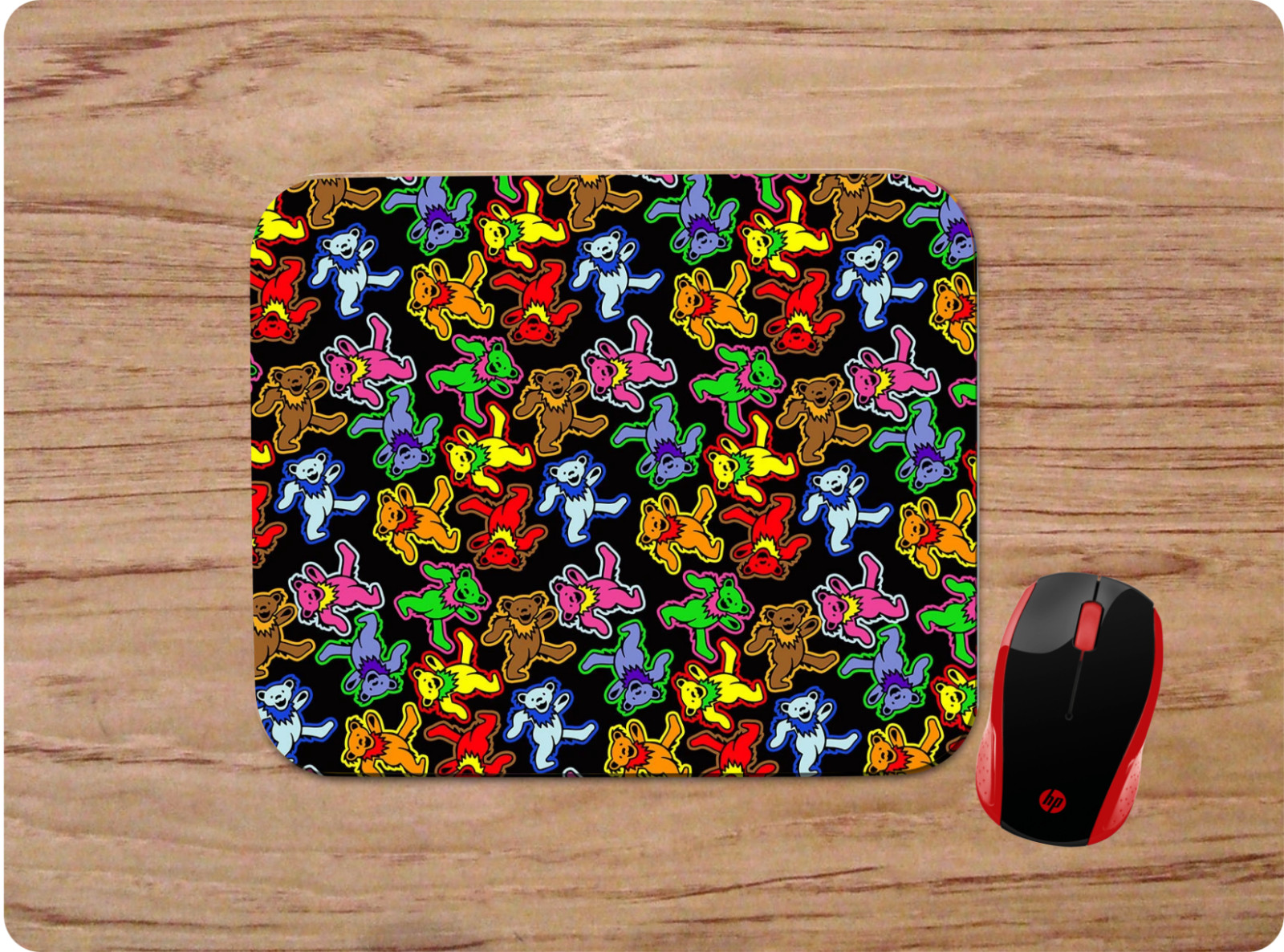 GRATEFUL DEAD BEARS DANCING CUSTOM MOUSE PAD MAT NON-SLIP HOME OFFICE GIFT