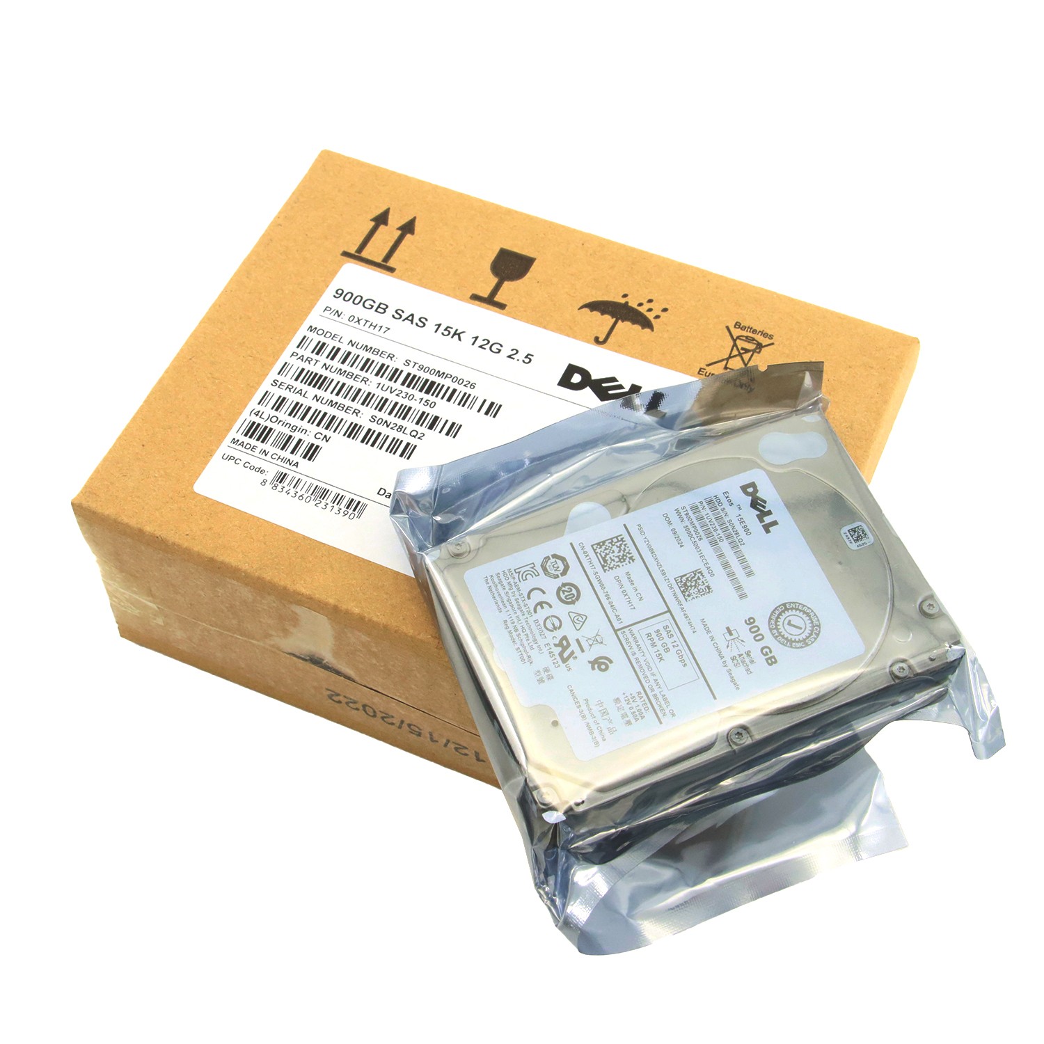 Dell 900GB SAS 15k 2.5" 12G HDD XTH17 Seagate ST900MP0026 in 3.5” Caddy NEW