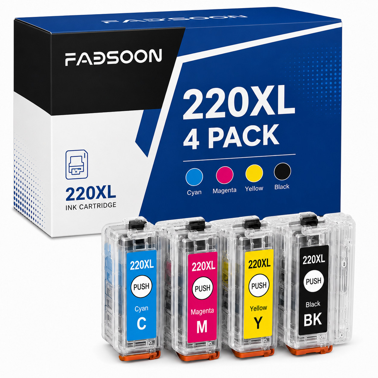 220XL 4PK BK/C/M/Y High Yield Ink Expression XP-320 XP-420 WorkForce WF-2630