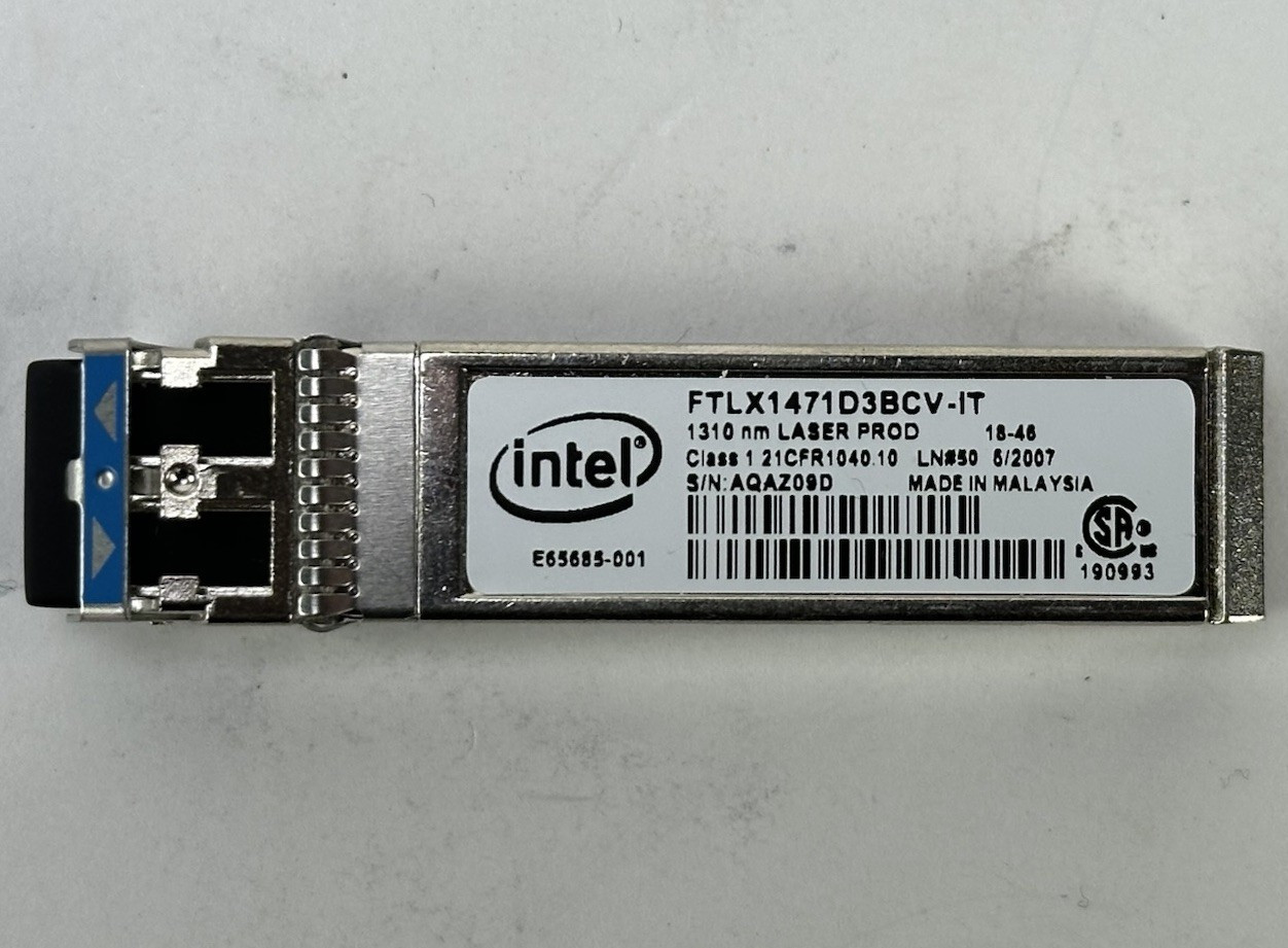 Intel FTLX1471D3BCV-IT SFP-10G-LR 10Gb SFP+ Transceiver Module 1310nm 10km LR
