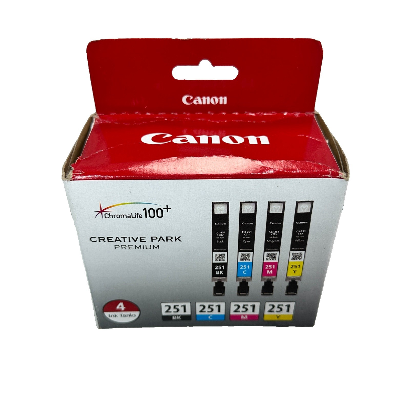 OEM Canon CLI-251 BK/CMY 4-Pack Creative Pack Premium Ink Tanks 2013 ChromaLife