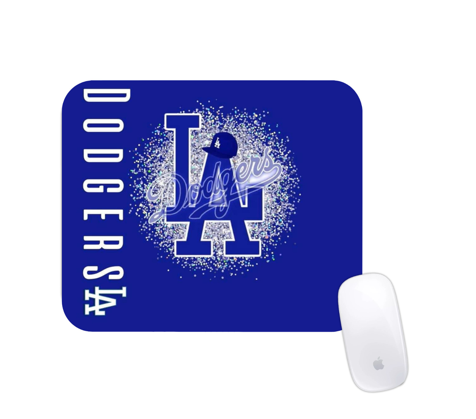 LA Dodgers Blue Baseball Theme Mouse Pad Sports Desk Office Mat Fan Gift
