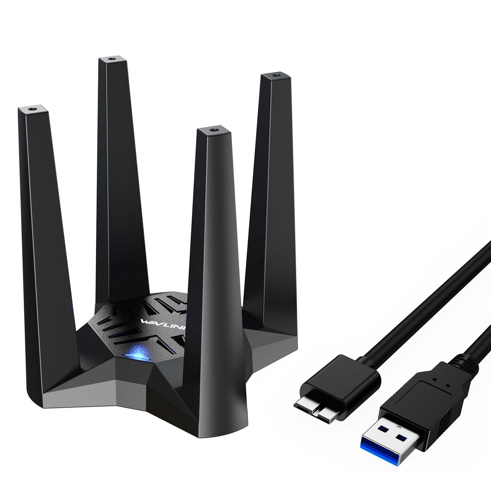 USB3.0 WiFi 7 Adapter BE6500 AX5400 WiFi 6E Tri-Band Adapter AX1800 WiFi6 Dongle