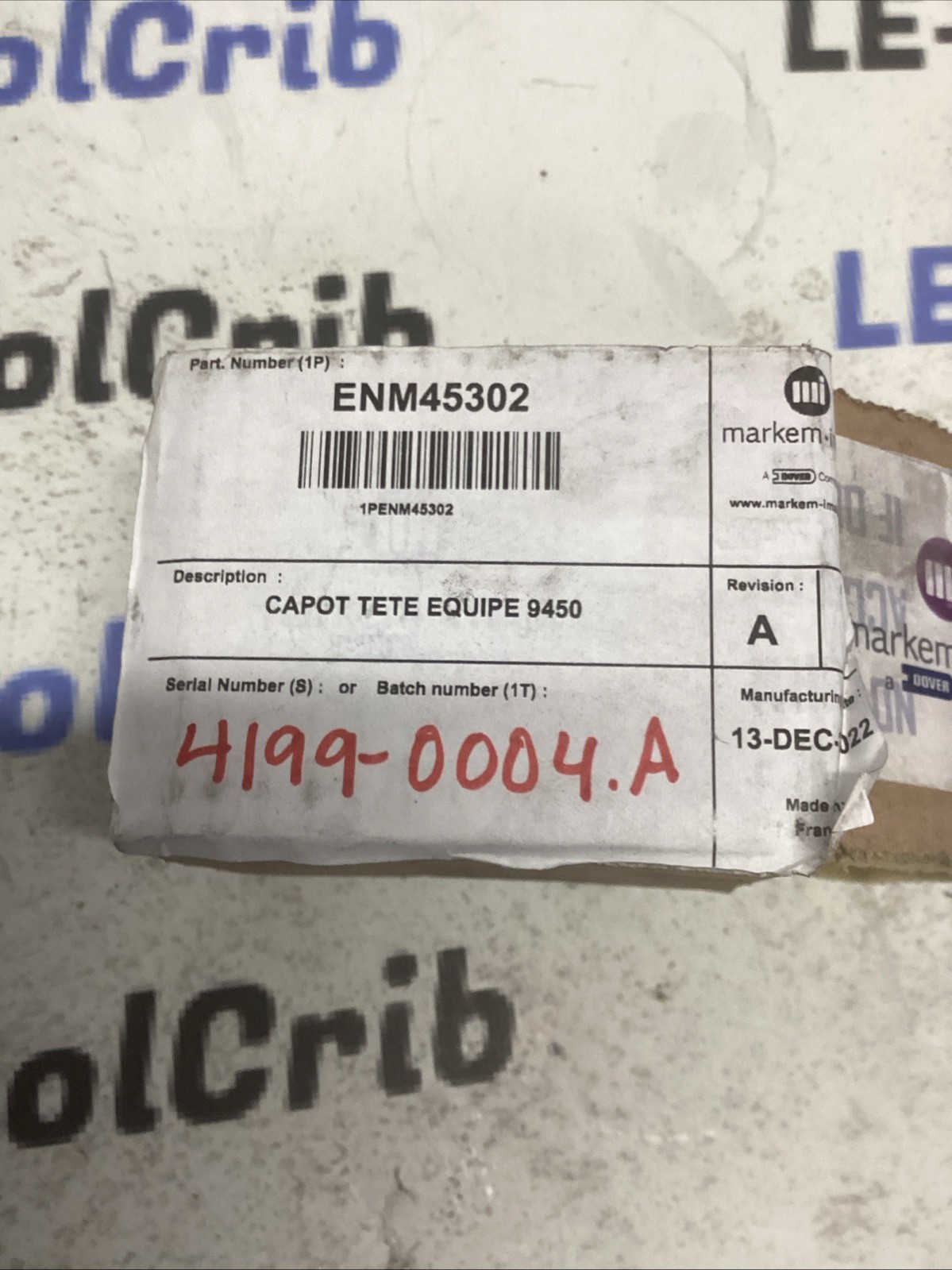 MARKEM IMAJE ENM45302 Print Head Cover  K-283