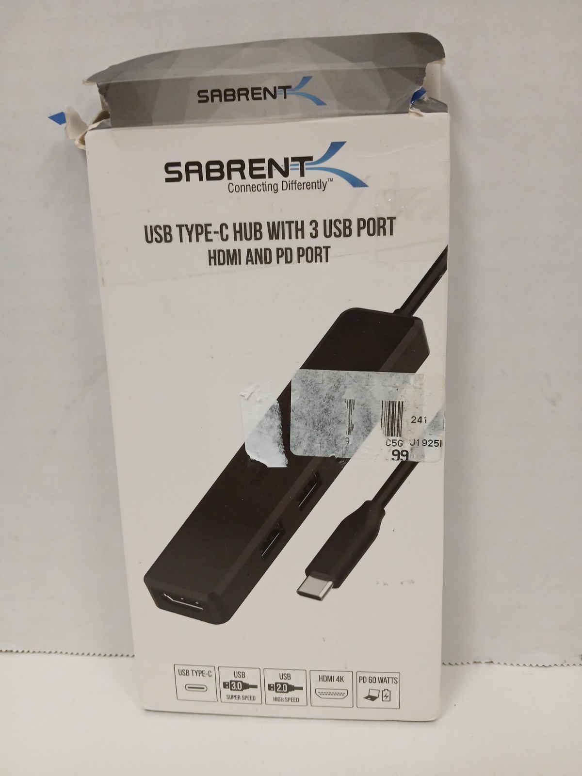 Sabrent USB Type-C Hub With 3 USB Port HDMI And PD Port (HB-TC5P)