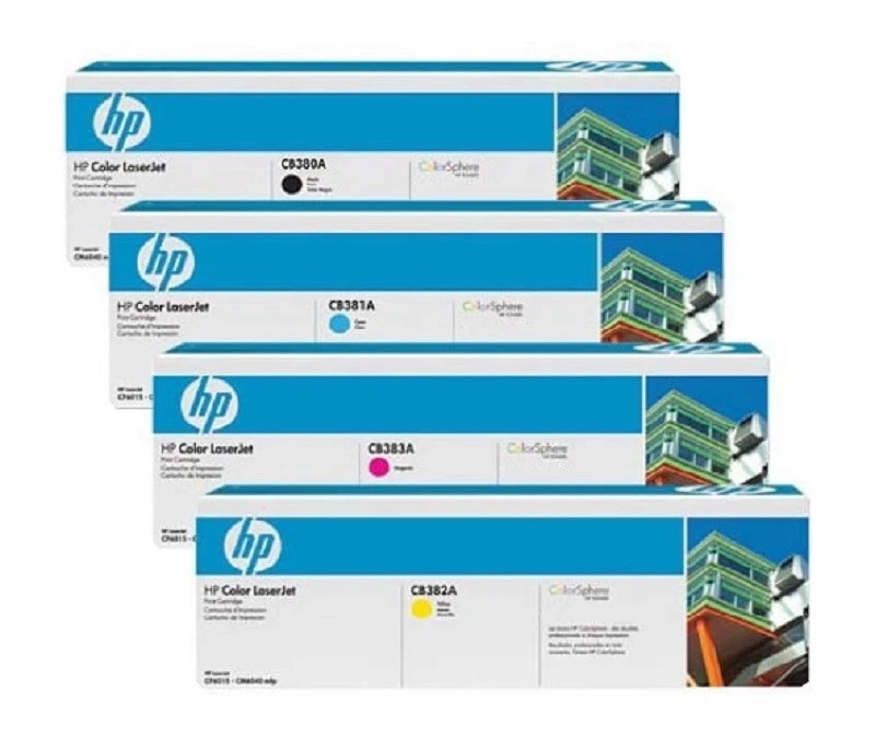 Genuine 4 x HP CM6030 CM6040f Printer Toner CB380A CB381A CB382A CB383A