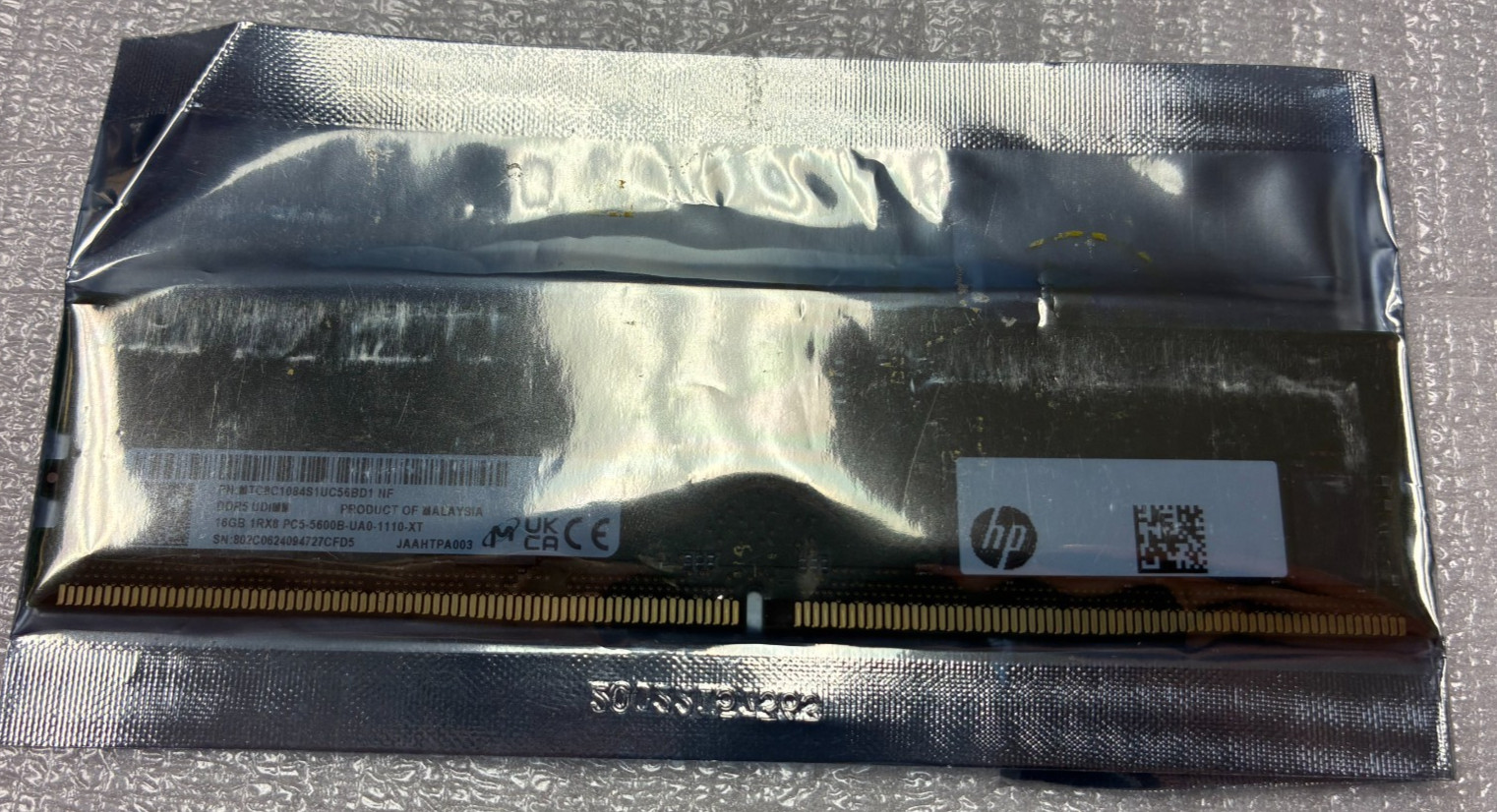 HP Micron 16GB PC5-5600B UDIMM DDR5 MEMORY MTC8C1084S1UC56BD1 N20953-511 - Z2 G9