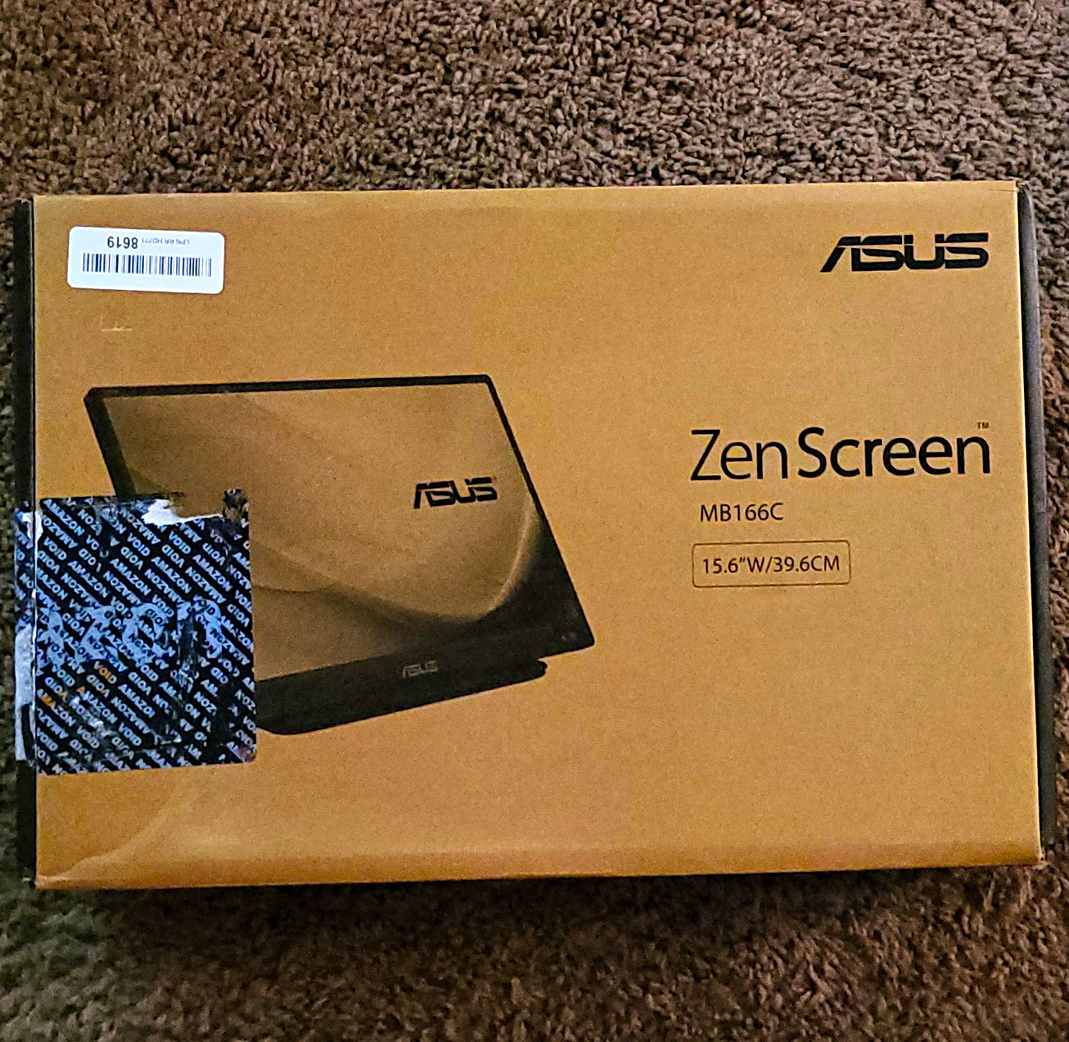 ASUS ZenScreen MB166C 15.6" IPS Portable Monitor FHD 1080p USB-C 60Hz Black