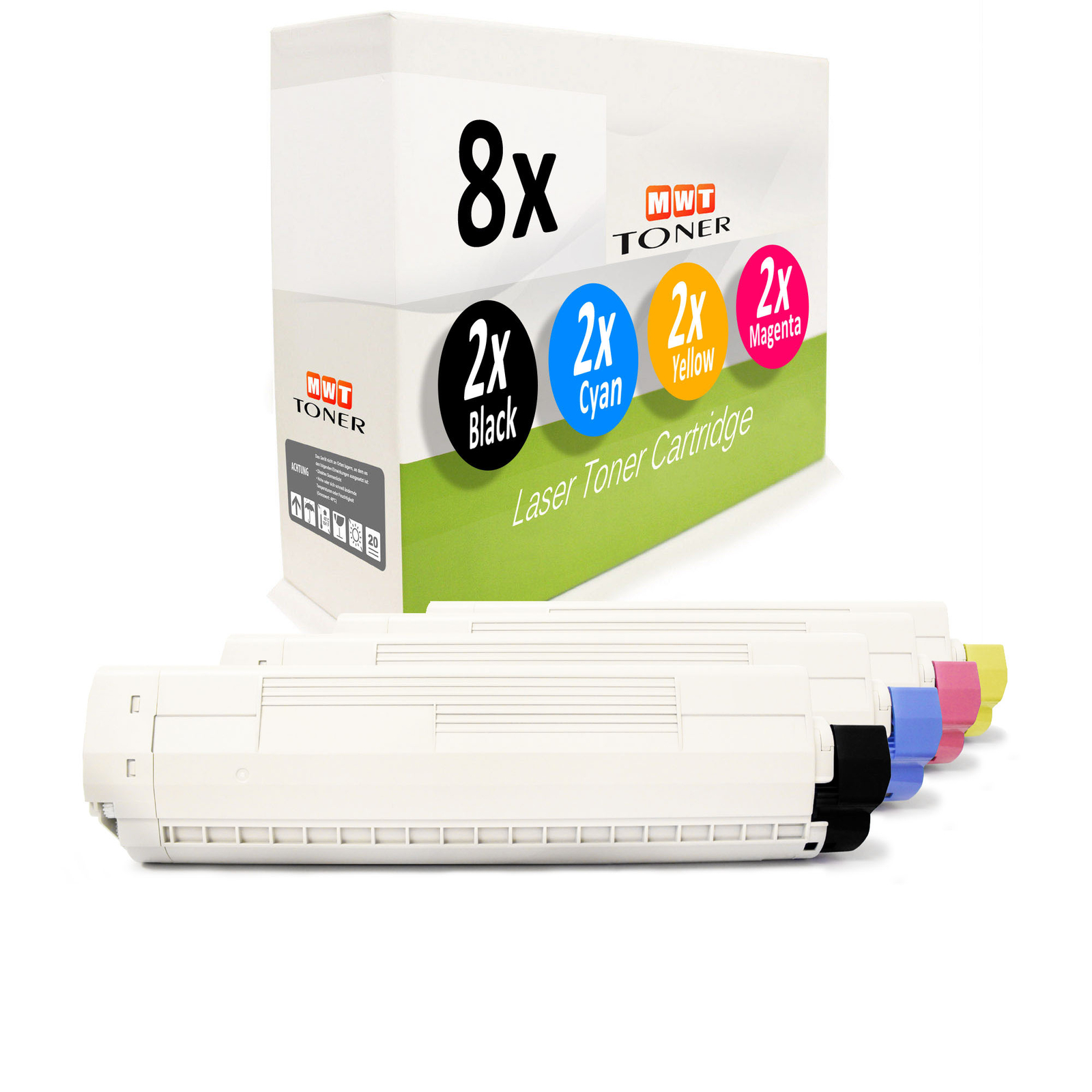 8x MWT Cartridge for OKI C-831-CDTN