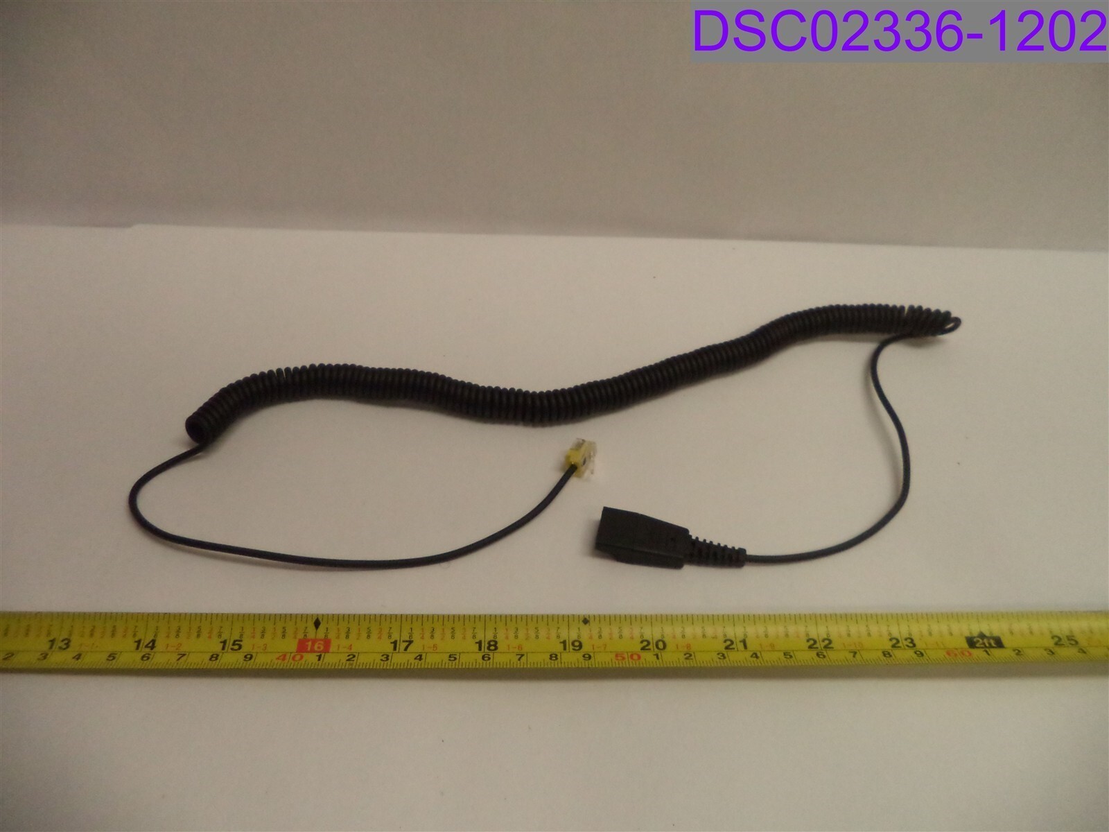 Telephone Headset Quick Connect to RJ9 Adapter Handset Cable P/N QD002(C)