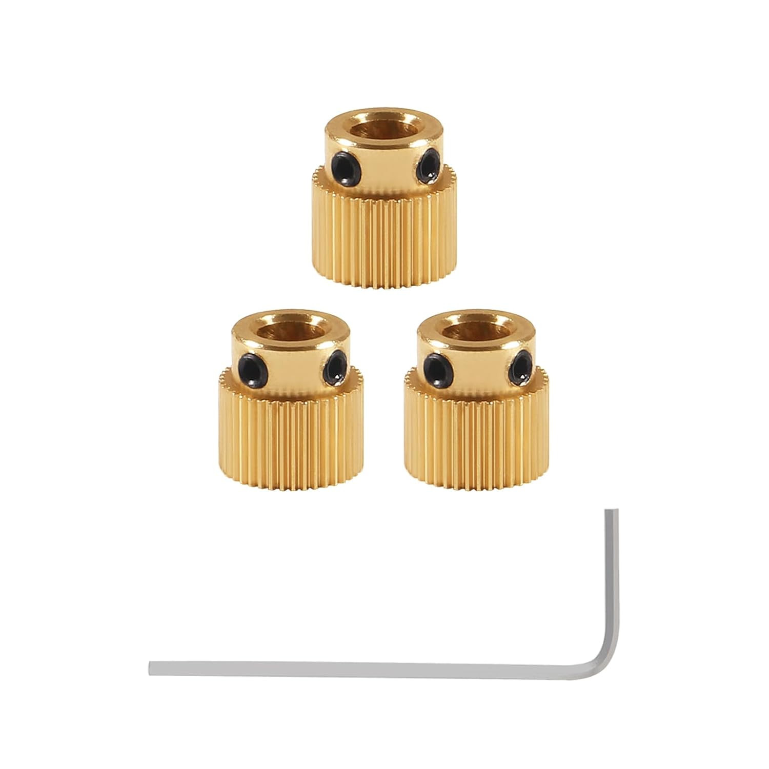 Brass Extruder Wheel Gear 40 Teeth Drive 3D Printer 3 Pcs