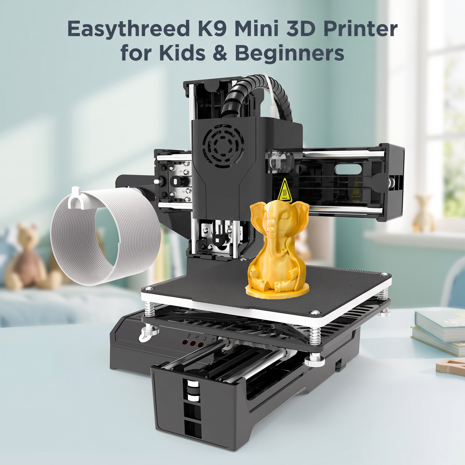 EasyThreed K9 FDM Mini 3D Printer Household Silent Kids 3D Printing Machine