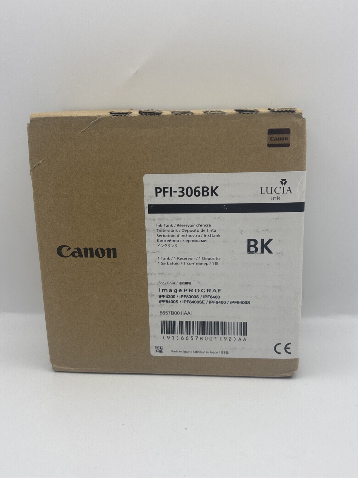 Canon PFI-306BK Black Ink Tank EXP 2023