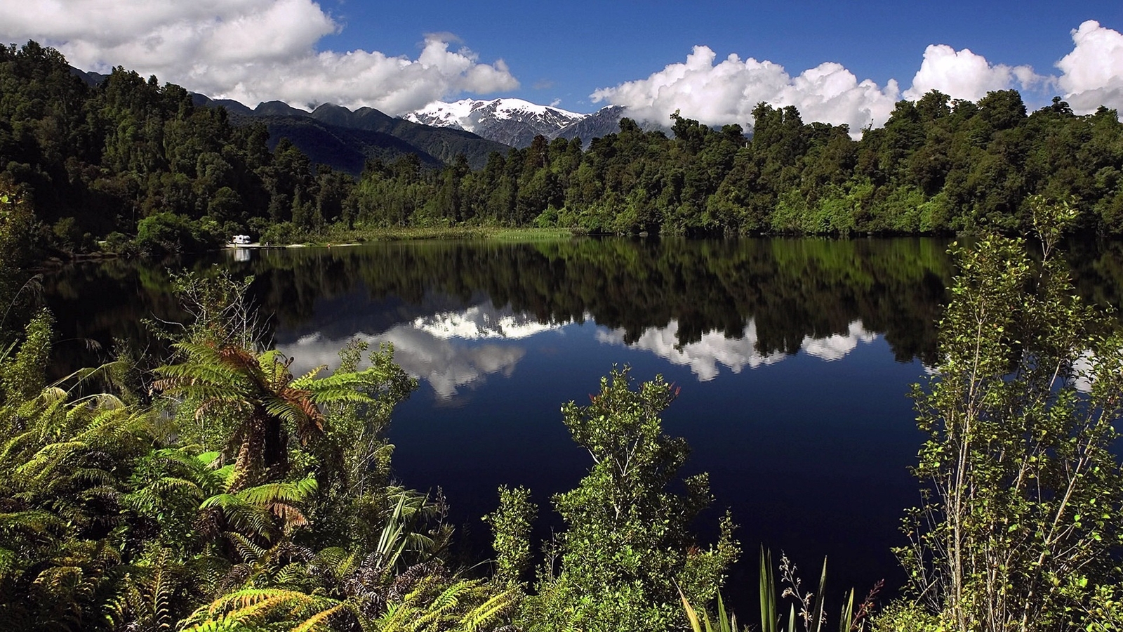 Landscape nature lake mountains new zealand Custom Gaming Mat Desk