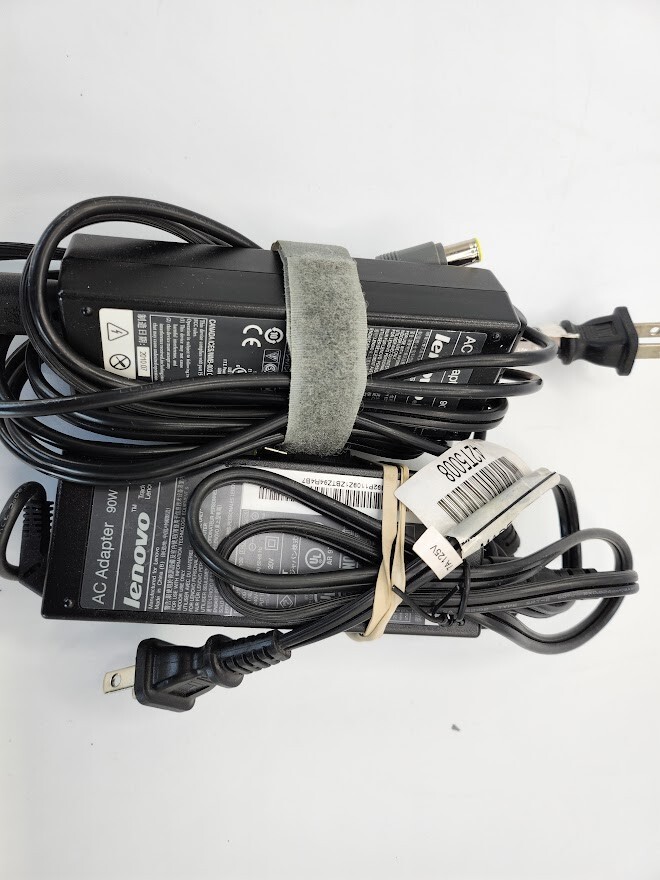 Lot of 10 Genuine 20V 4.5A 42T5000 92P1105 Lenovo 90W Adapter Round Yellow