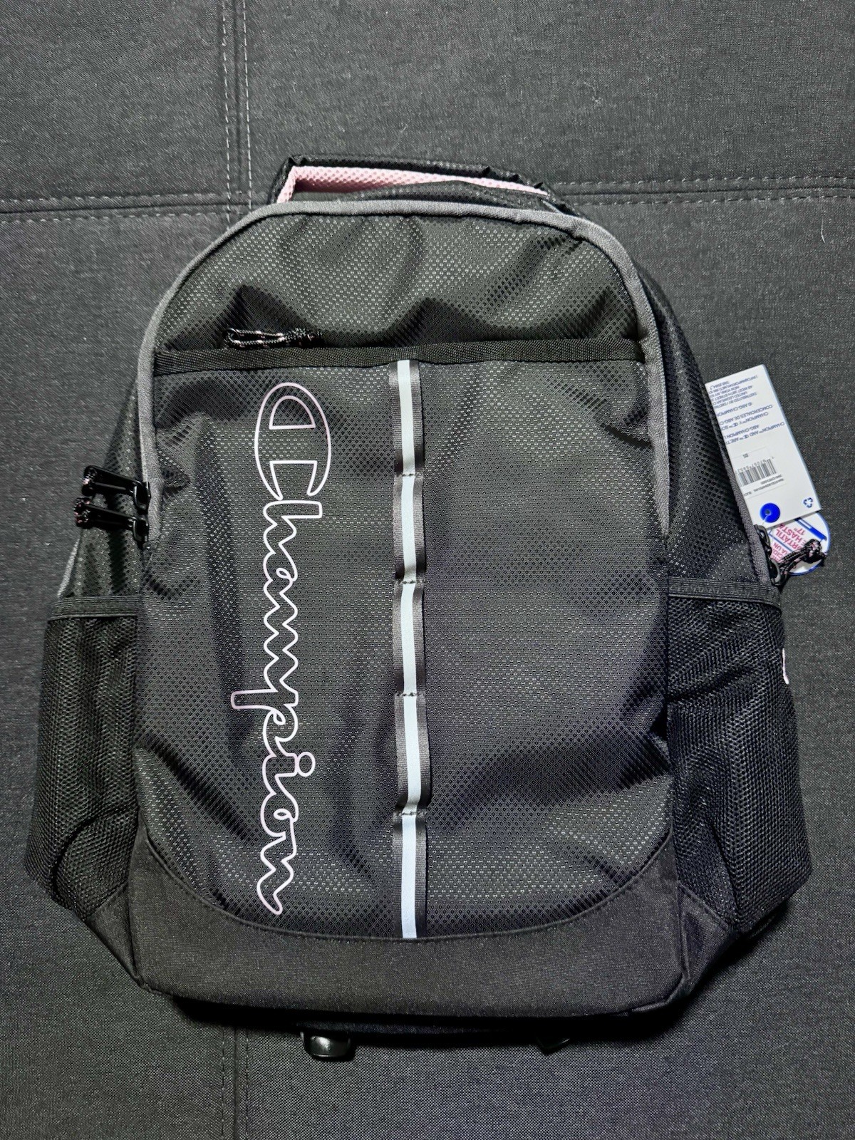 Champion Center Backpack - Black/Pink-17” Laptop