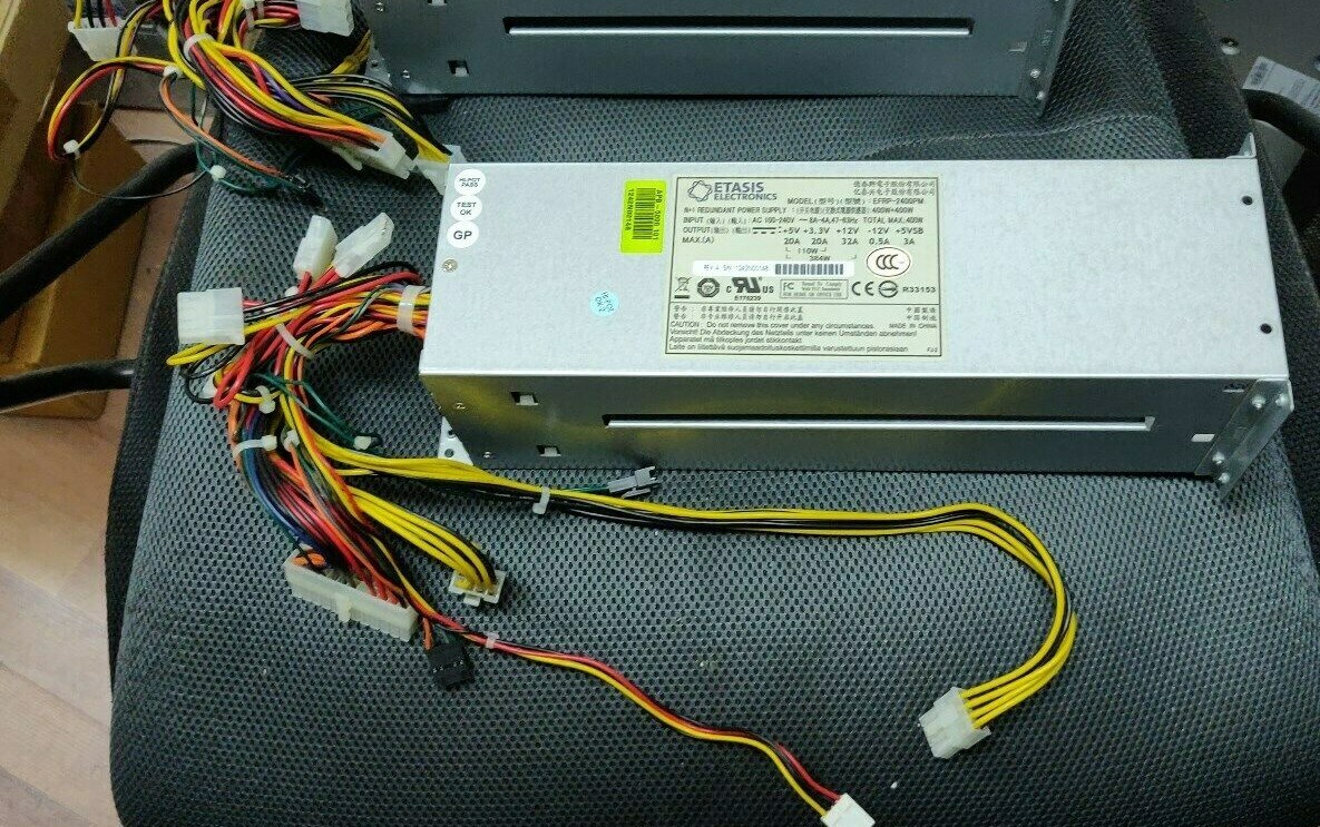 ETASIS EFRP-2400PM Chassis with 2x EFRP-400 400W Redundant Power Supply