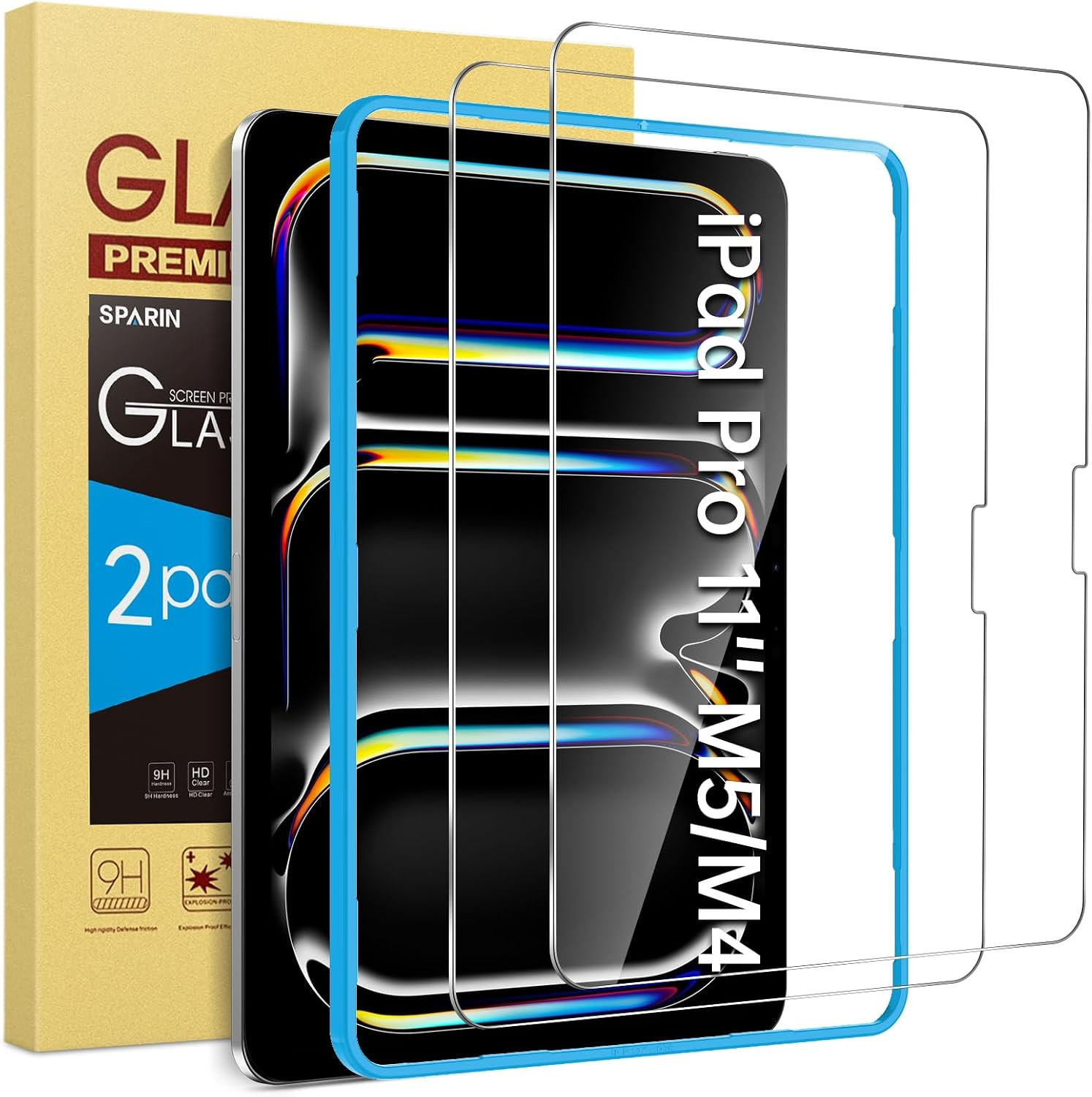 SPARIN Screen Protector for Ipad Pro 11 Inch 2025/2024 M5 M4 (6Th/5Th Gen)