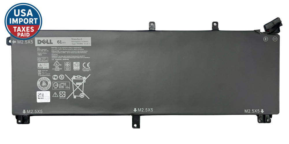 NEW GENUINE DELL PRECISION M3800 / XPS 9530 BATTERY 61WH 6 CELL TYPE T0TRM H76MY