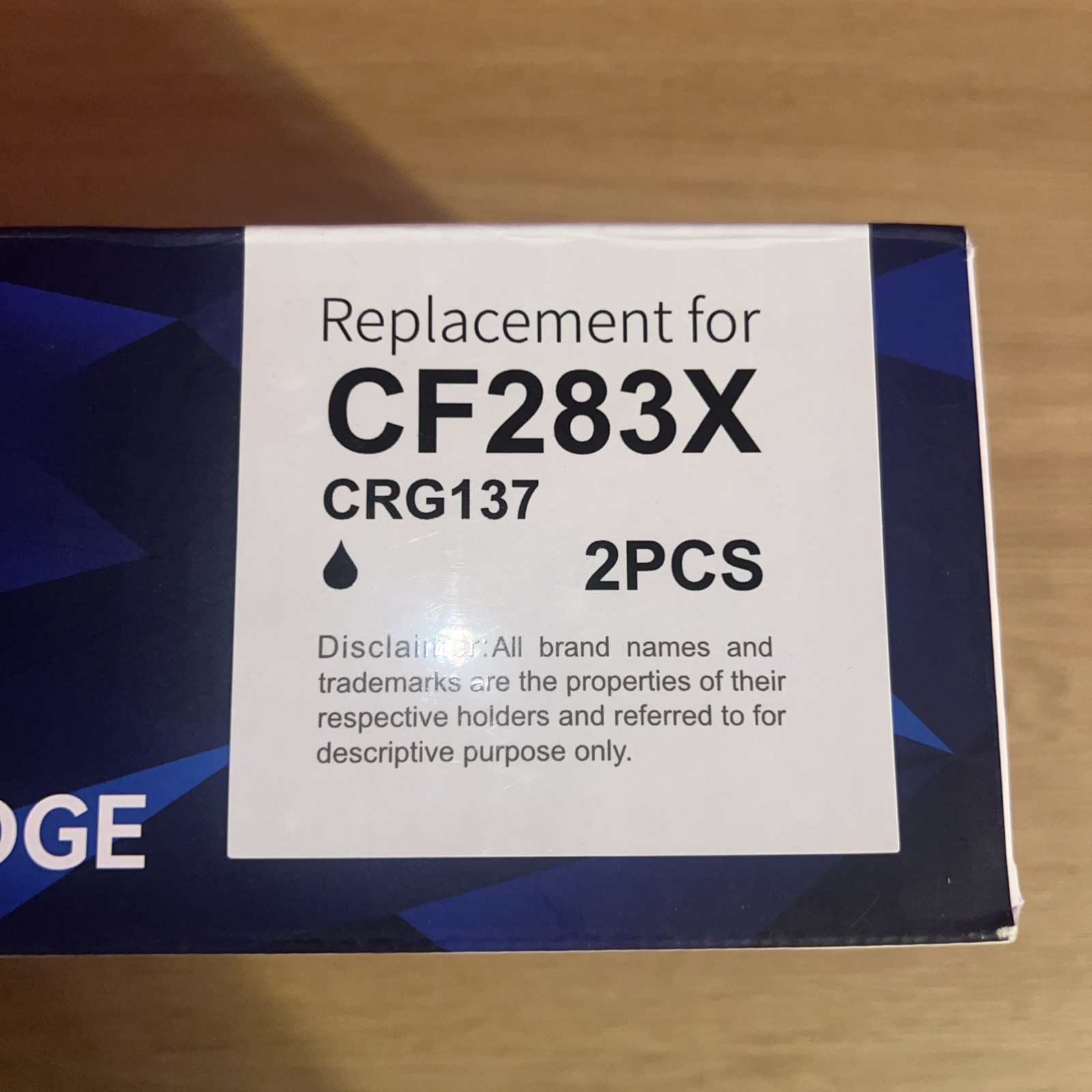 INKNI CF283X CRG137 2-Pack Black High Yield Toner 2400 Page New Sealed