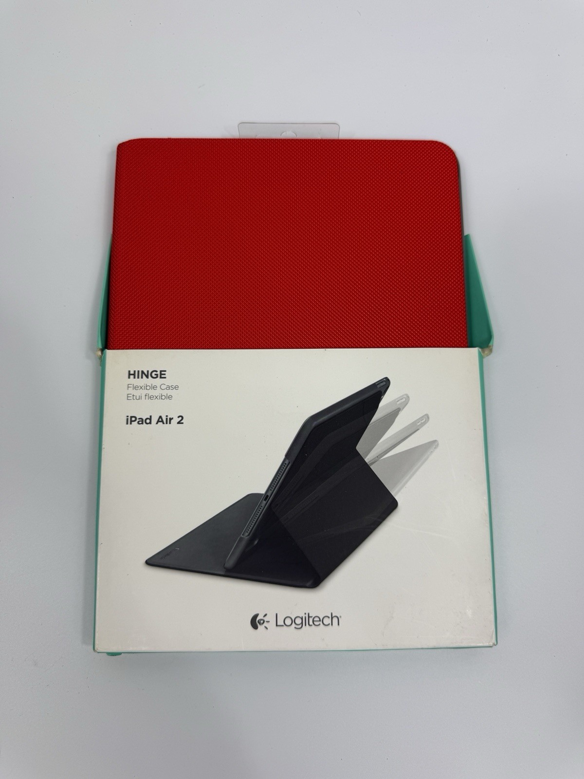 Logitech Flexible Folio Case For Apple iPad Air 2, Red In Color Hinges And Folds
