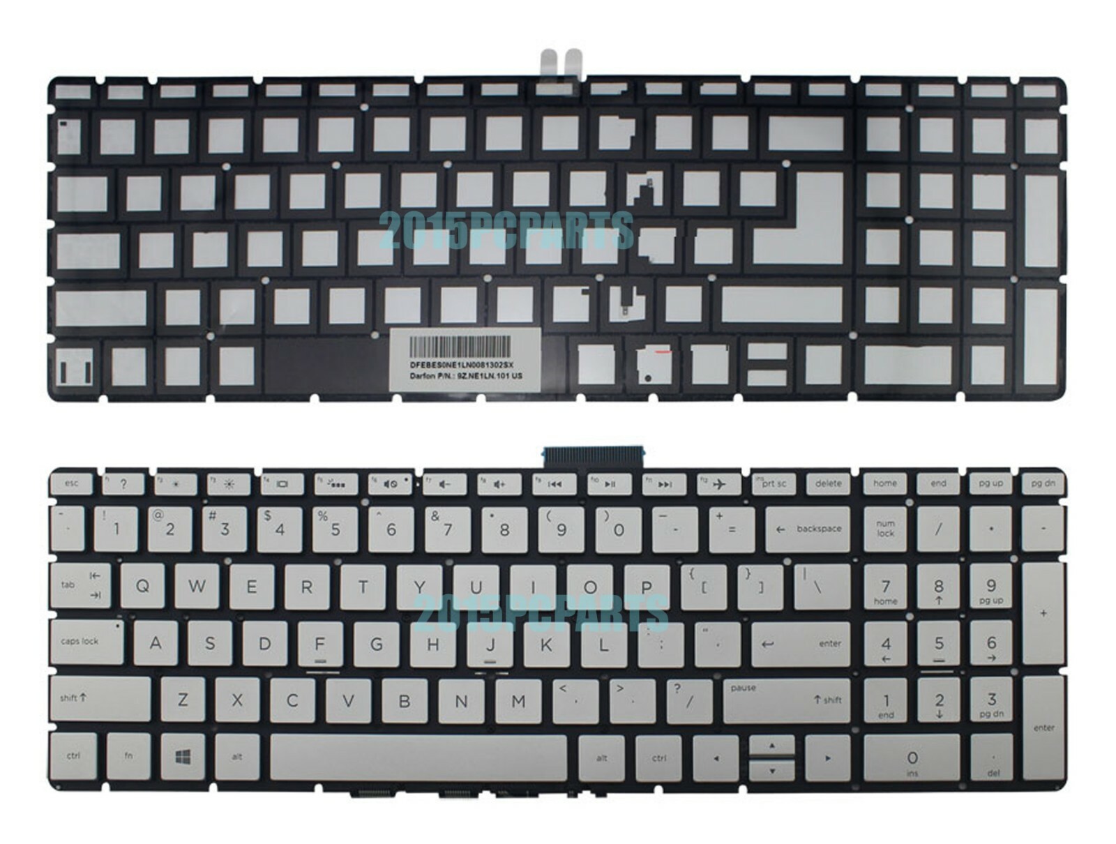 New HP Envy 17-AE000 17-ae100 17-ae051nr 17m-ae011dx Keyboard US Silver Backlit