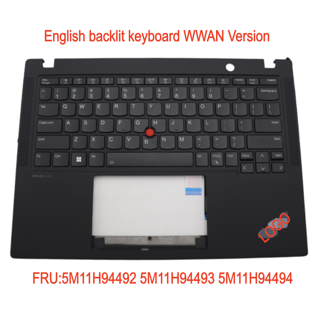 Lenovo Thinkpad X13 Gen 4 Palmrest Case US Backlit Keyboard WWAN 5M11H94492