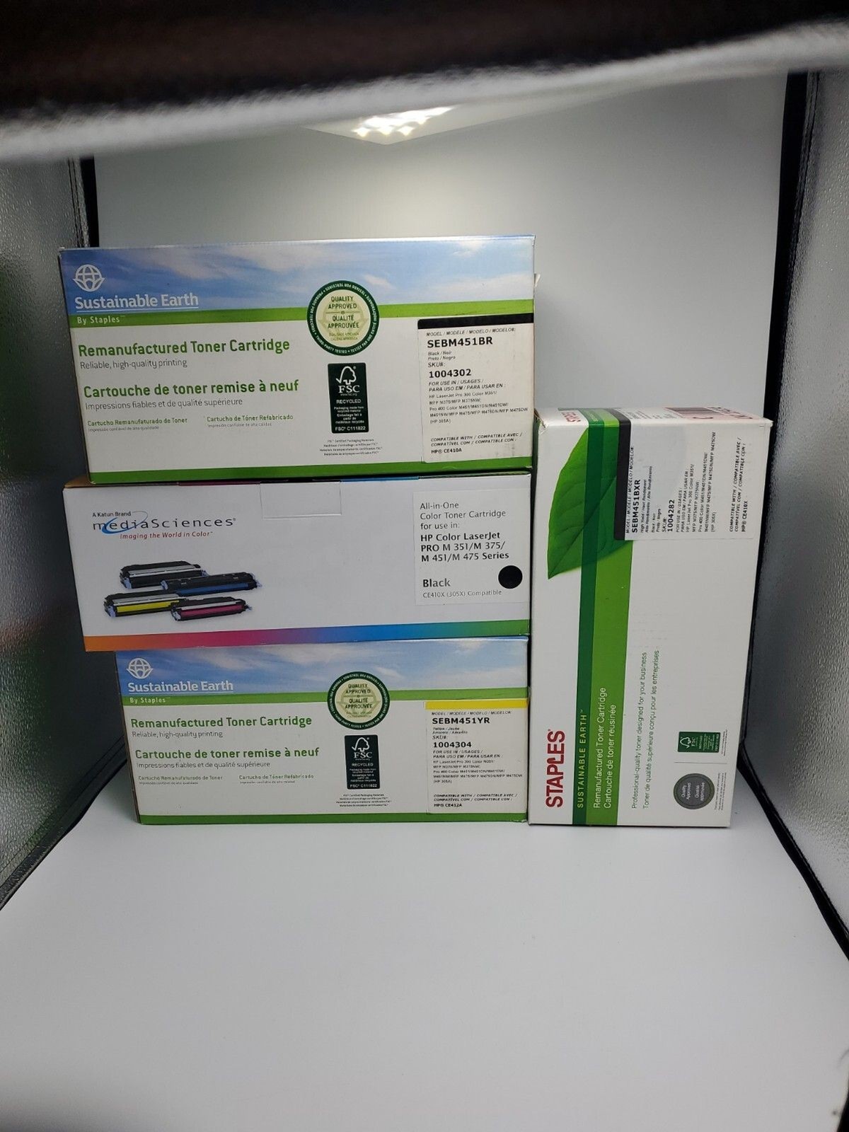 HP 305A Toner 410A LaserJet Pro 300 400 M352A Toner Cartridge 3 Black 1 Yellow