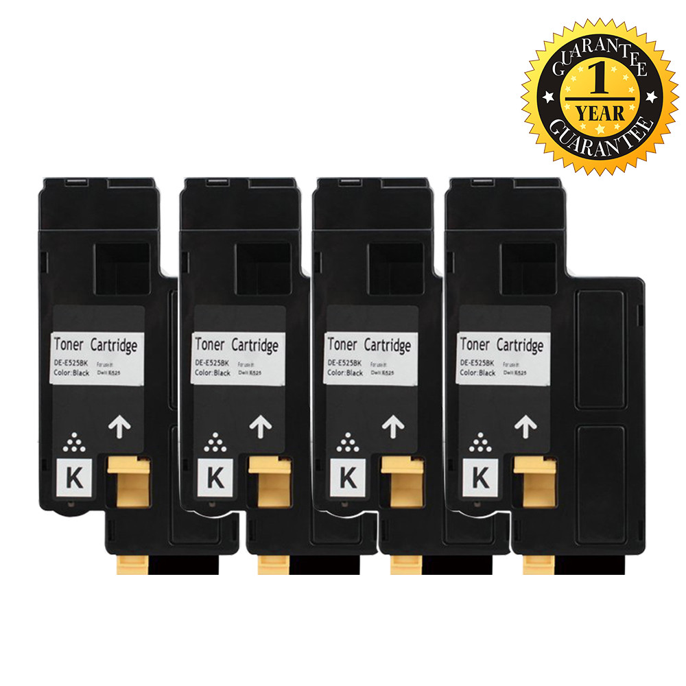 4x E525W Black Toner Cartridge for Dell E525 Series