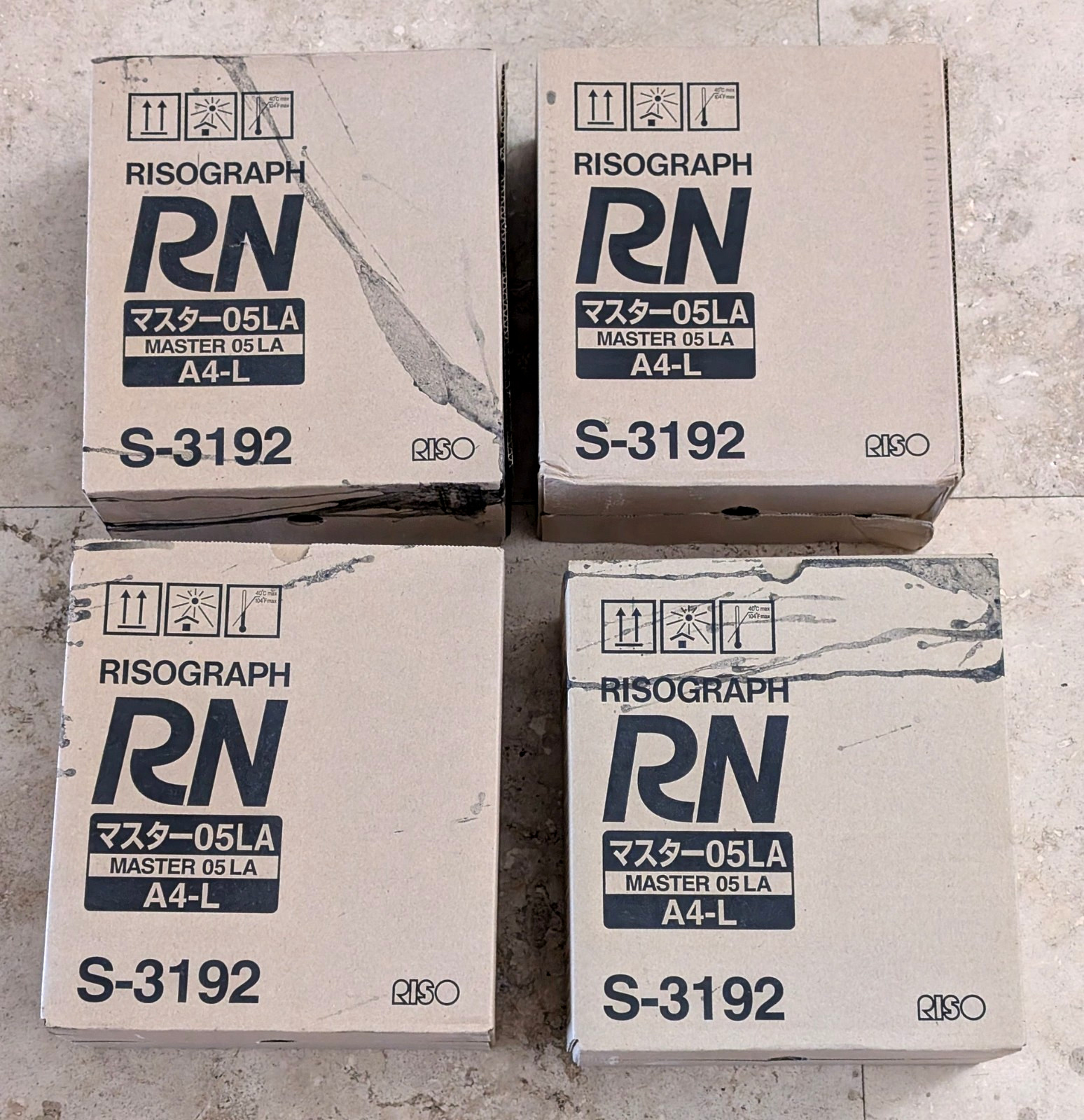 8 Rolls of Colored-Flange Genuine Riso RN05LA S-3192 A4