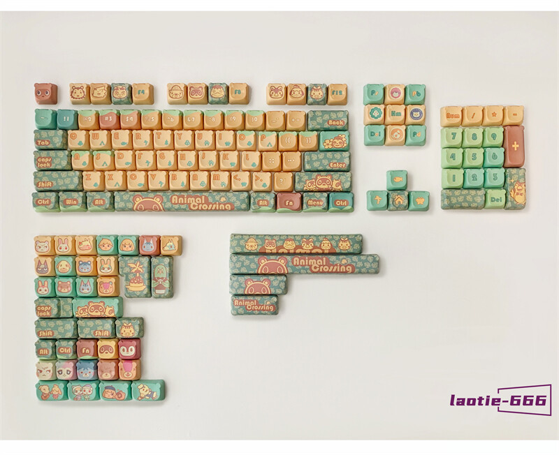 Animal Crossing Keycaps Bear Head EAO MOA PBT Dye-sub Key for Cherry MX Keyboard