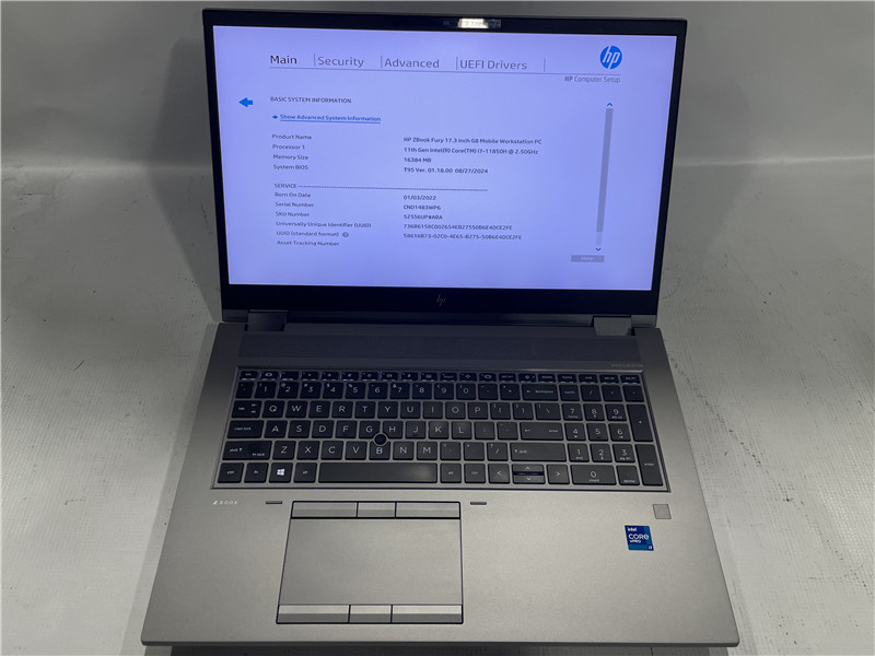HP ZBook Fury 17 G8 Laptop i7-11850H 2.5GHz 16GB 775GB SSD Win 11 COA Grade C