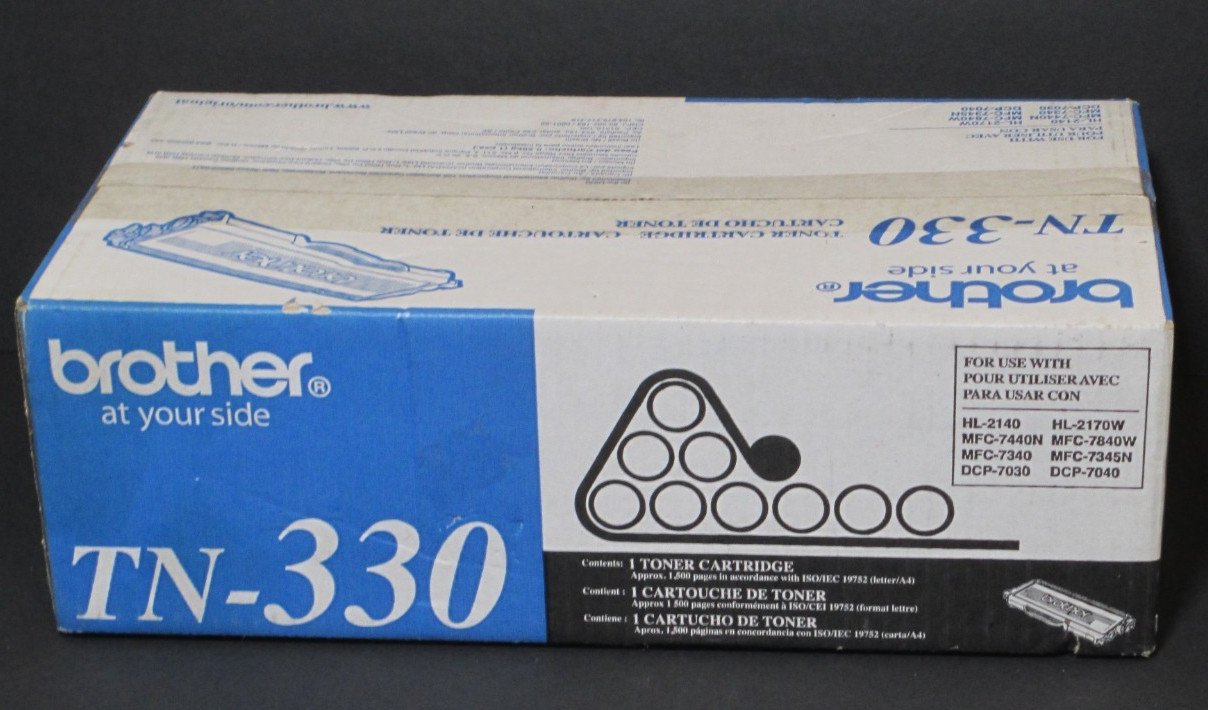 NEW Genuine Brother TN-330 Black Toner Cartridge NIB Sealed