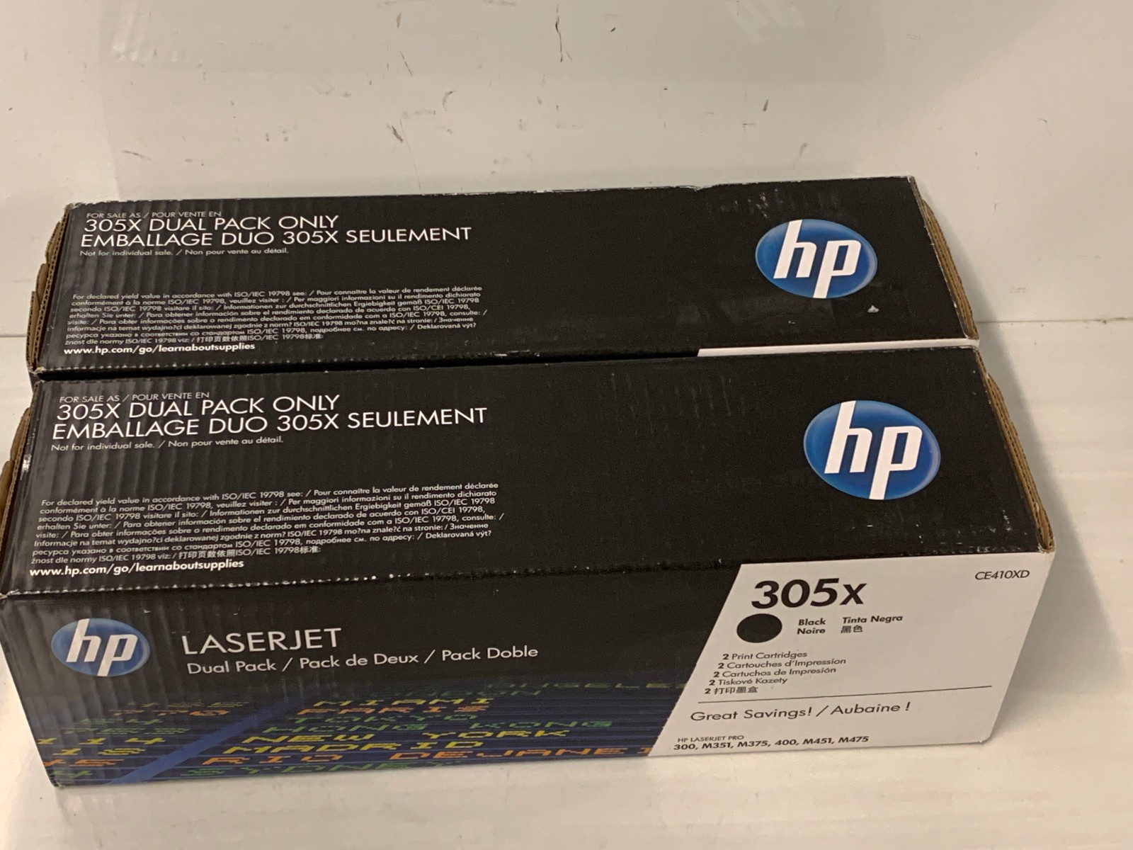HP 305X CE410XD Black High Yield Toner Cartridge 2-Pack LaserJet Pro M451 OEM