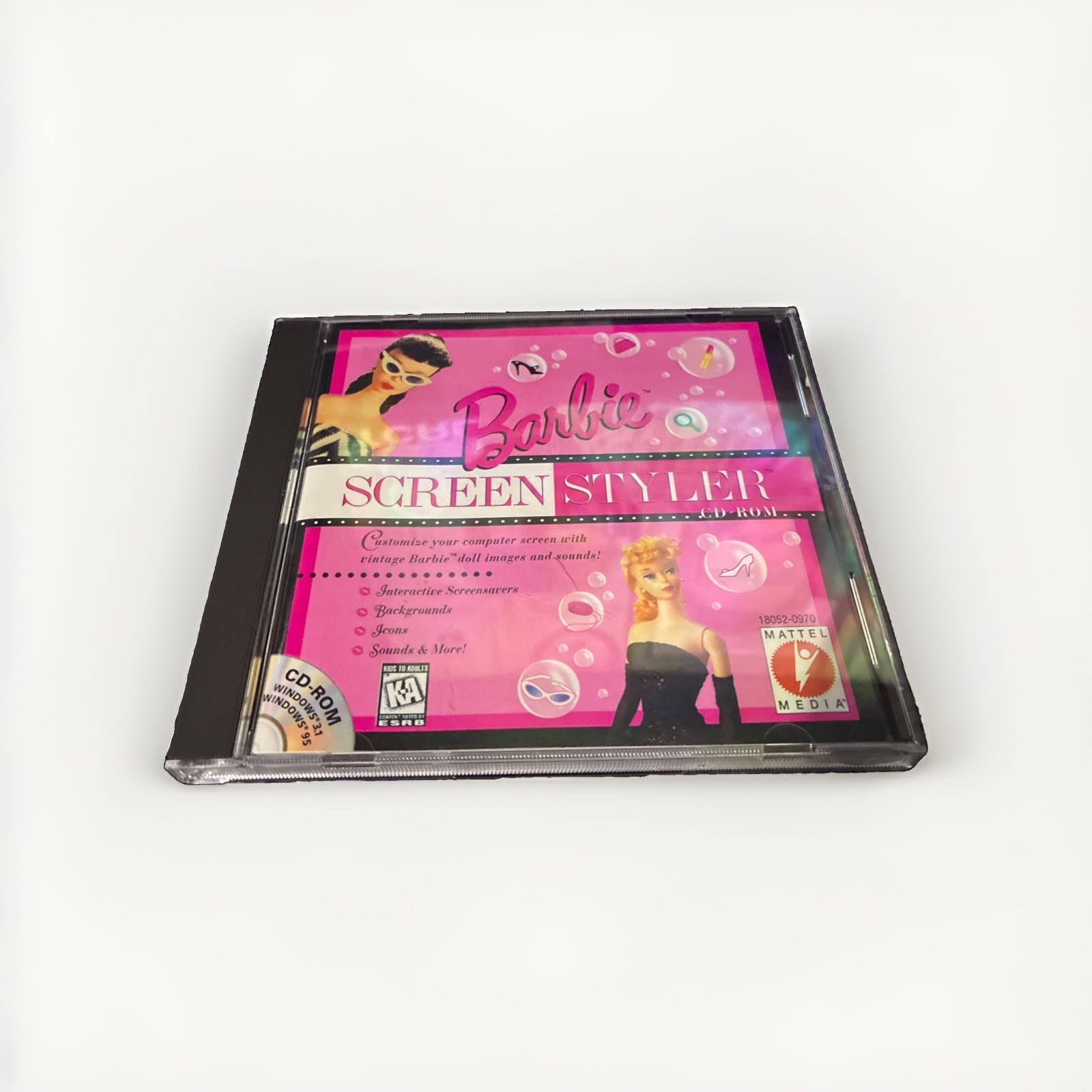 Barbie Screen Styler (1997, CD Rom) Customize your computer with Barbie