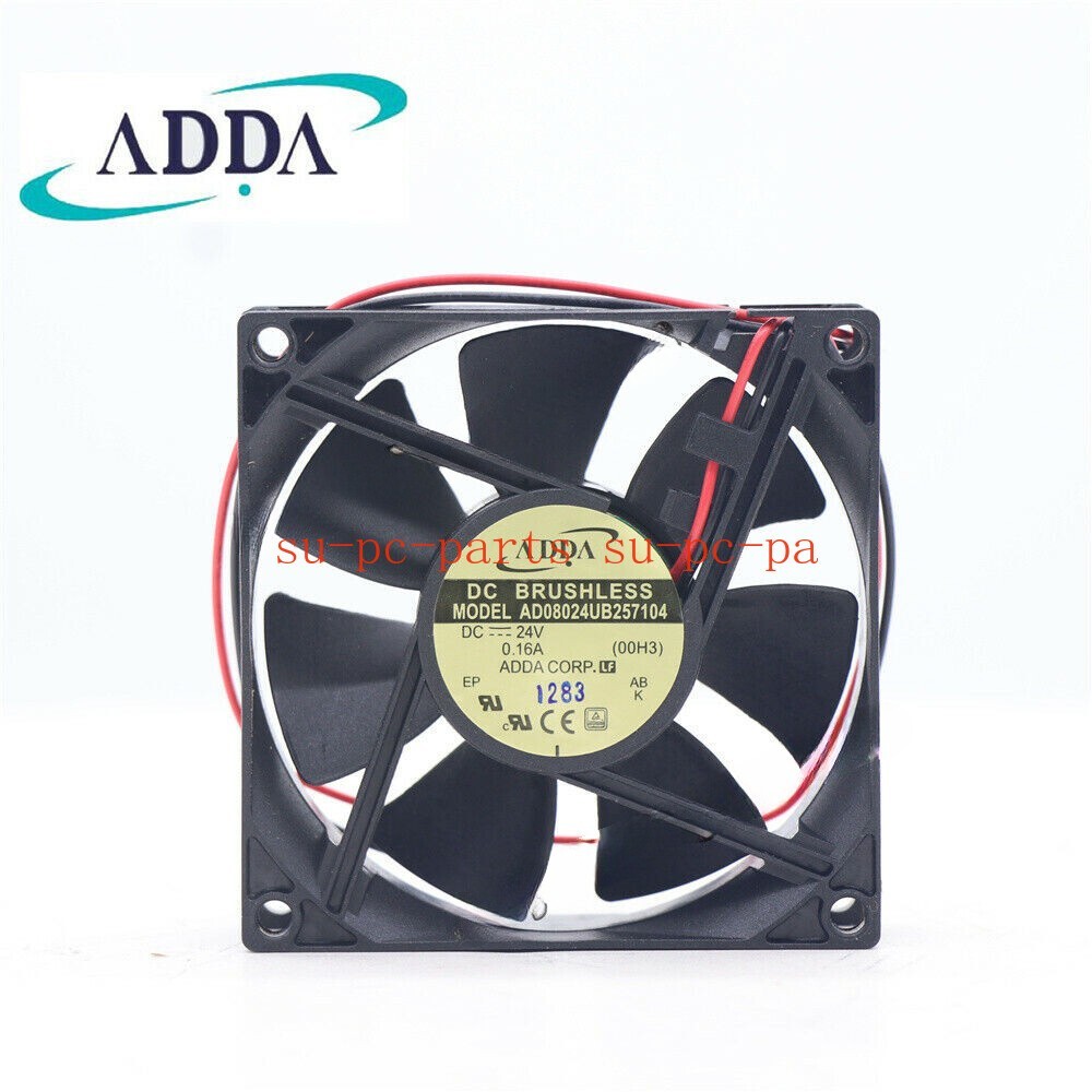 For ADDA AD08024UB257104 AD0824UB-A71GL Axial DC24V 0.16A 80*80*25MM Cooling Fan