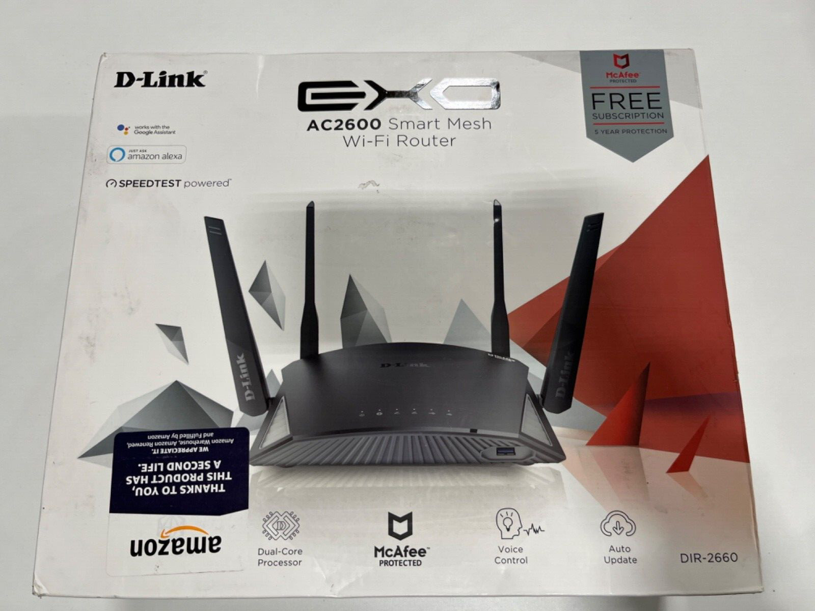 D-Link WiFi Router, AC2600 Dual Band Smart EXO Mesh Gigabit Wireless Internet