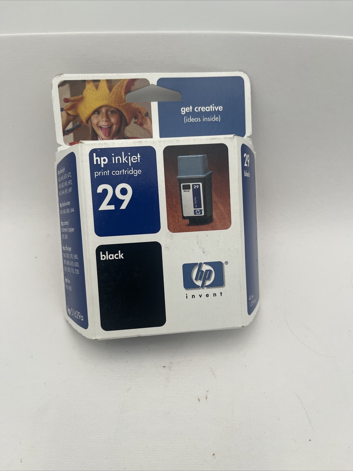GENUINE HP 29 Black Ink Cartridge 51629A NEW SEALED  EXP. 1/05
