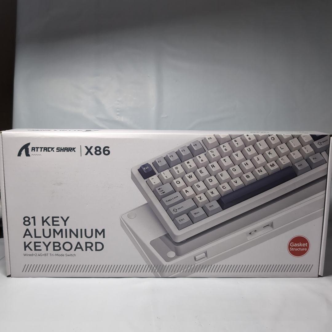 Attack Shark Gaming Keyboard X86 Wireless Black Gray Yellow Unused