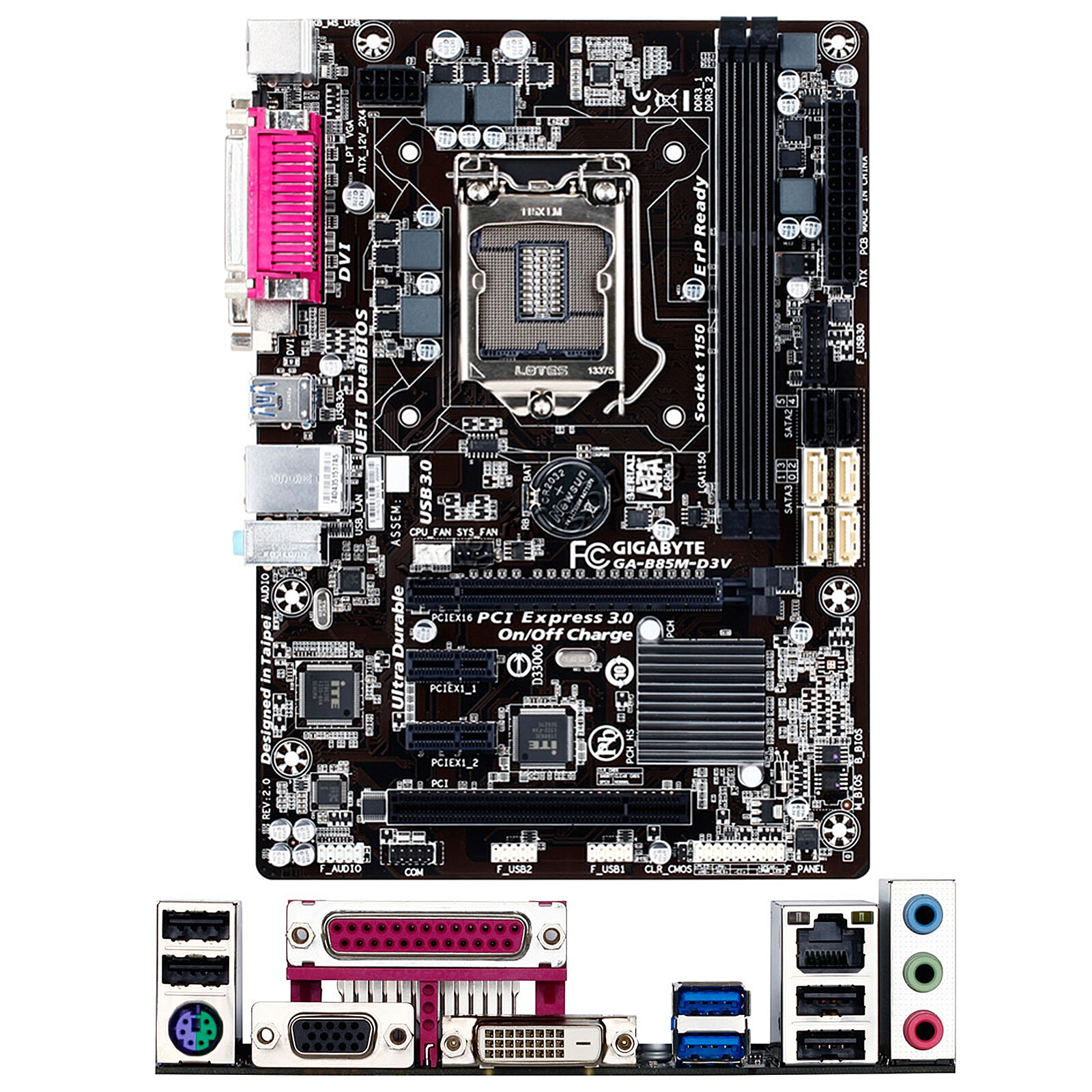 Gigabyte GA-B85M-D3V for Intel Socket LGA 1150 Micro ATX Motherboard DDR3 16GB