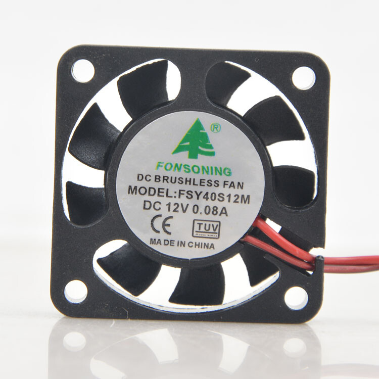 FSY40S12M 40*40*10MM 12V 0.08A 2Pin Quiet Cooling Fan Replace FSY40S12L