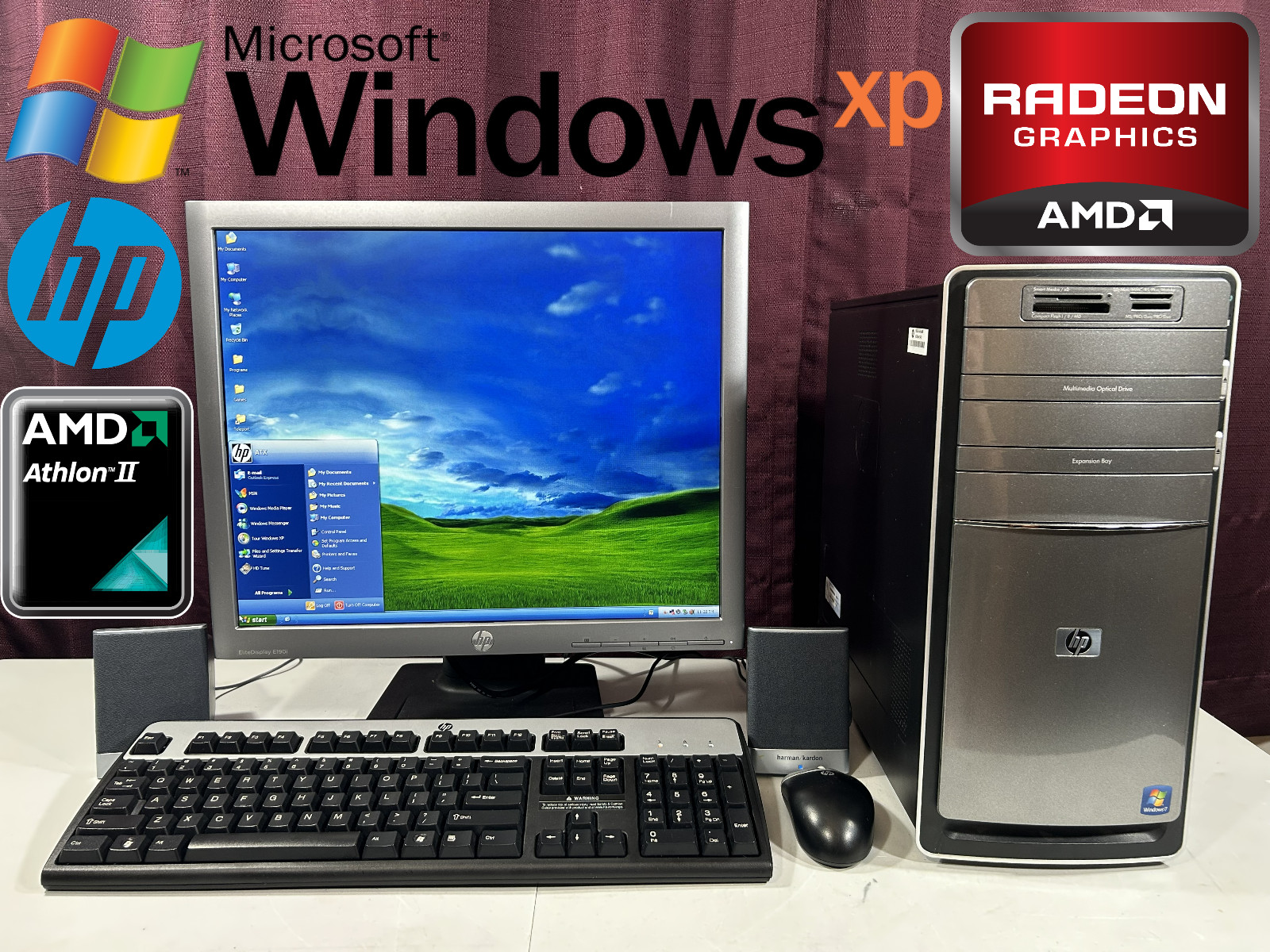RESTORED HP Pavilion Windows XP Vintage Retro Classic Gaming PC Computer System