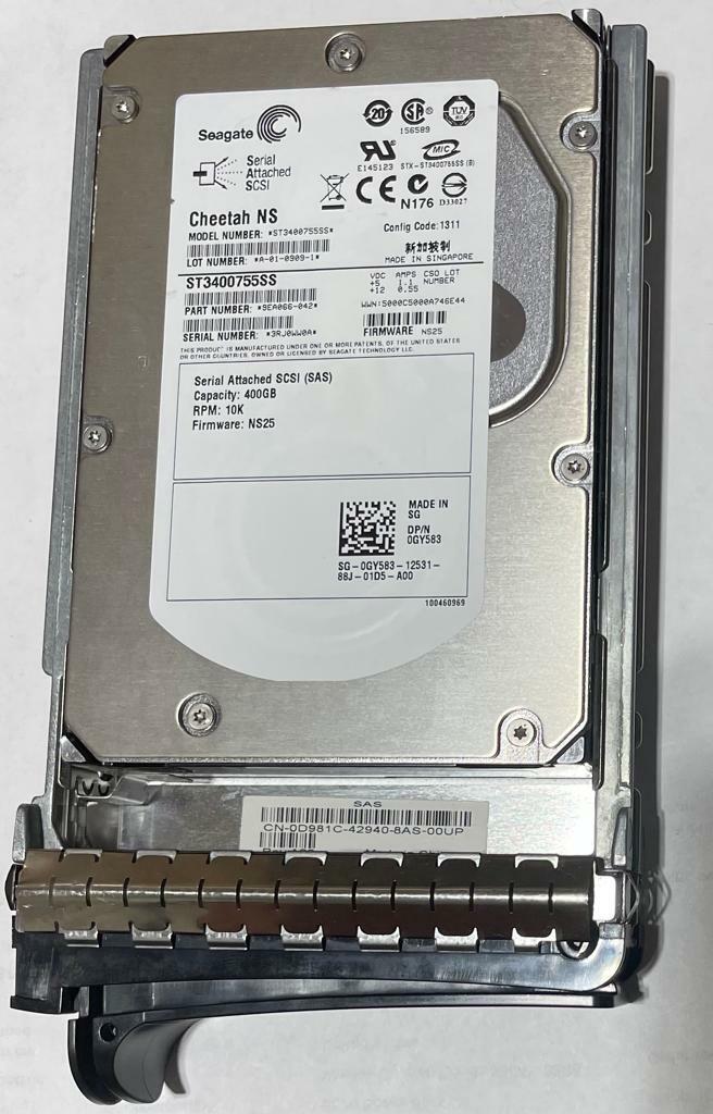 DELL ST3400755SS/0GY583  Seagate Cheetah NS 400GB Internal 10000RPM 3.5"  SAS